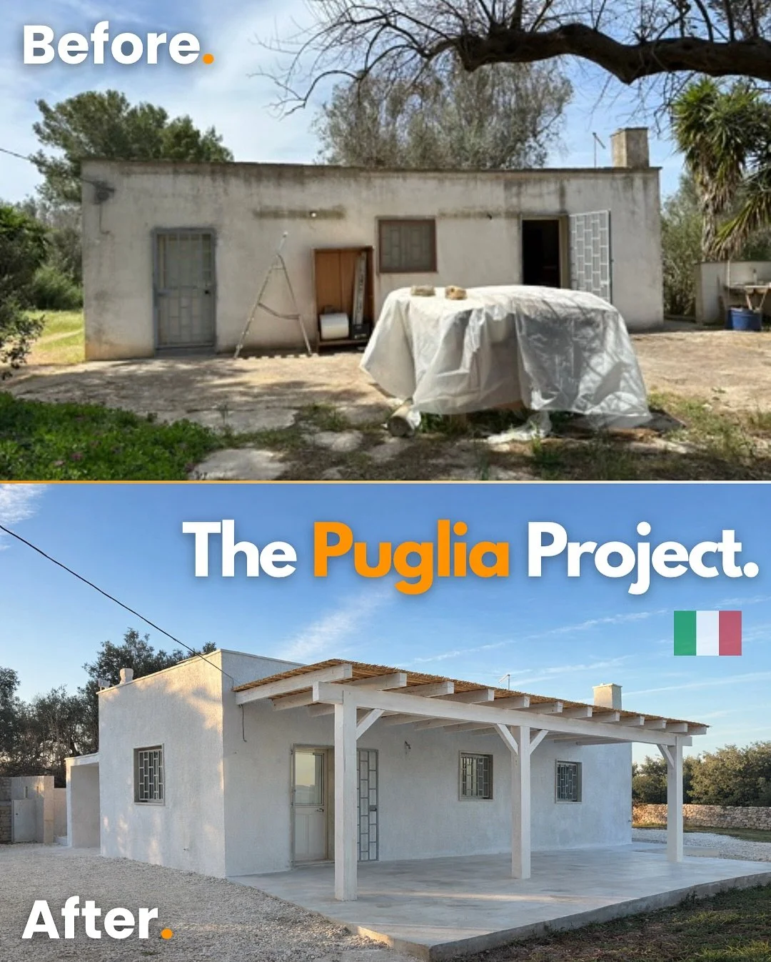 Have you been to Puglia? 

The Puglia Project: Rundown Farmhouse 🏡 &mdash;> Airbnb Destination ✈️☀️ 

Phase 1 is very nearly complete and I&rsquo;ll be able to list the house on @airbnb at the start of 2026 to capitalise on the Easter, summer, an