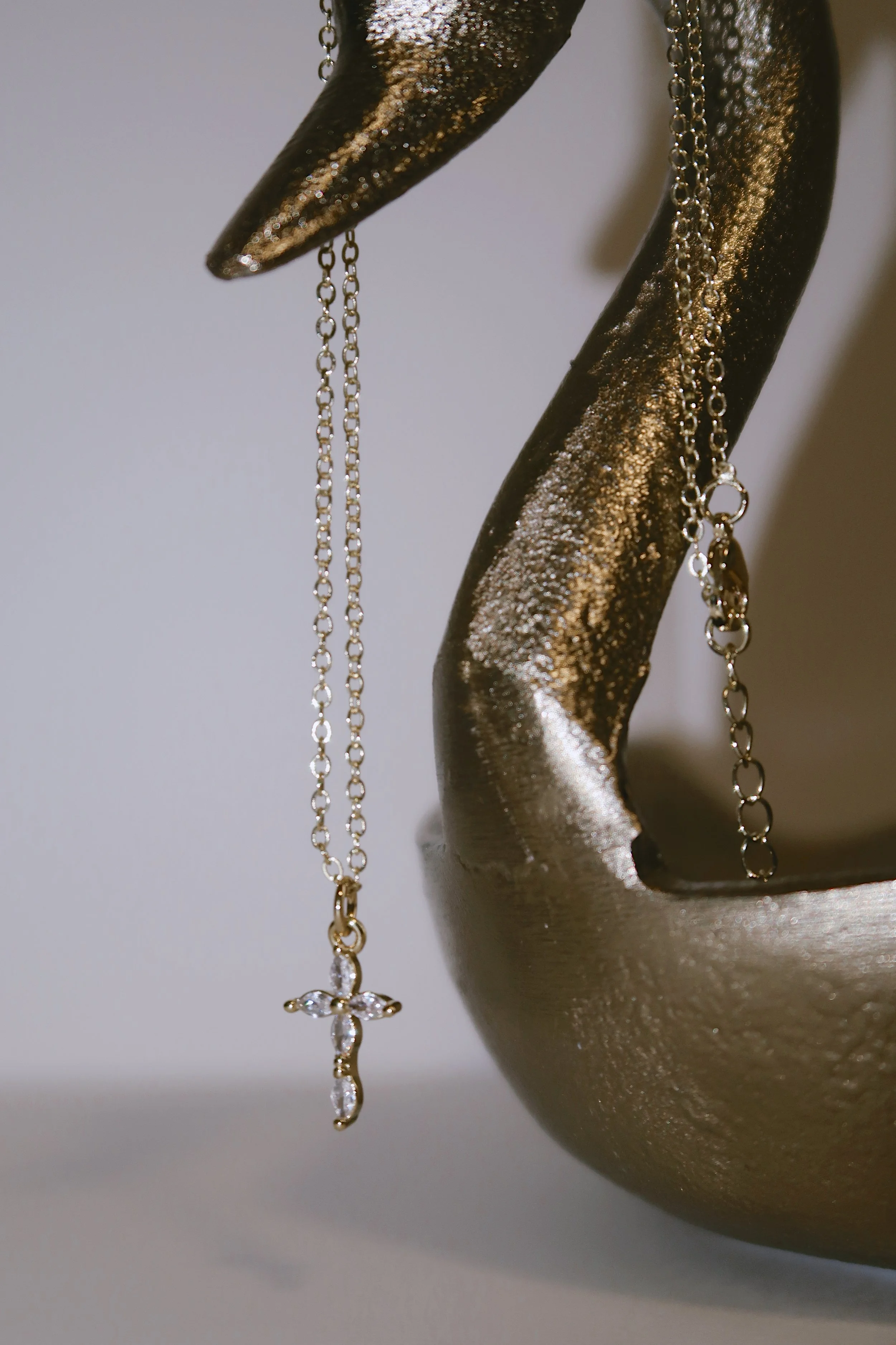 Clear Cross Necklace