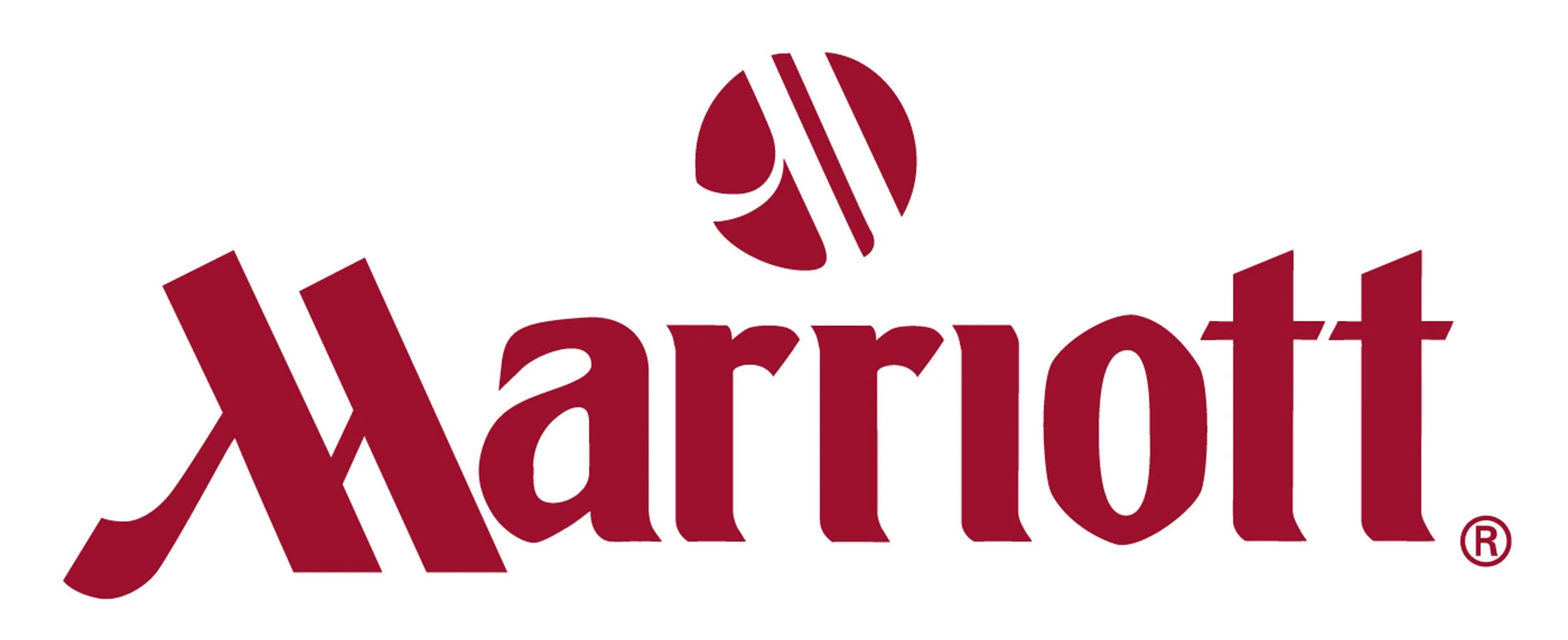 Marriott hotel logo in red and white