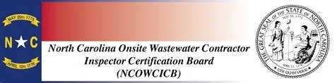 Banner for the North Carolina Onsite Wastewater Contractor Inspector Certification Board (NCOWCICB).
