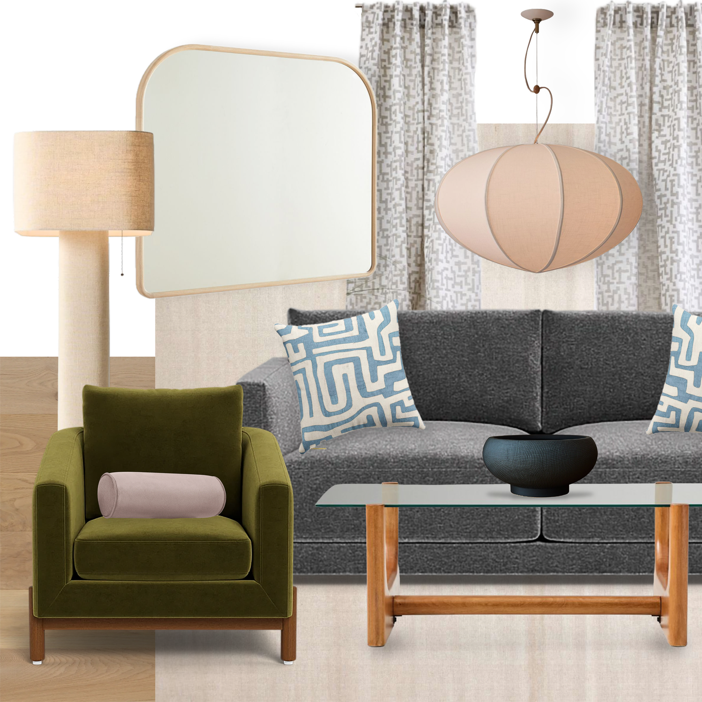 Scandinavian Meets Mid-Century Living Room
