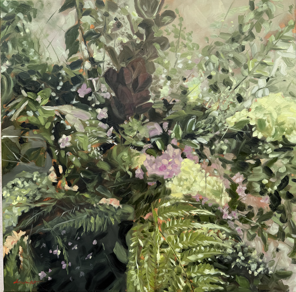 SOLD 'Flourish' 24"x24"