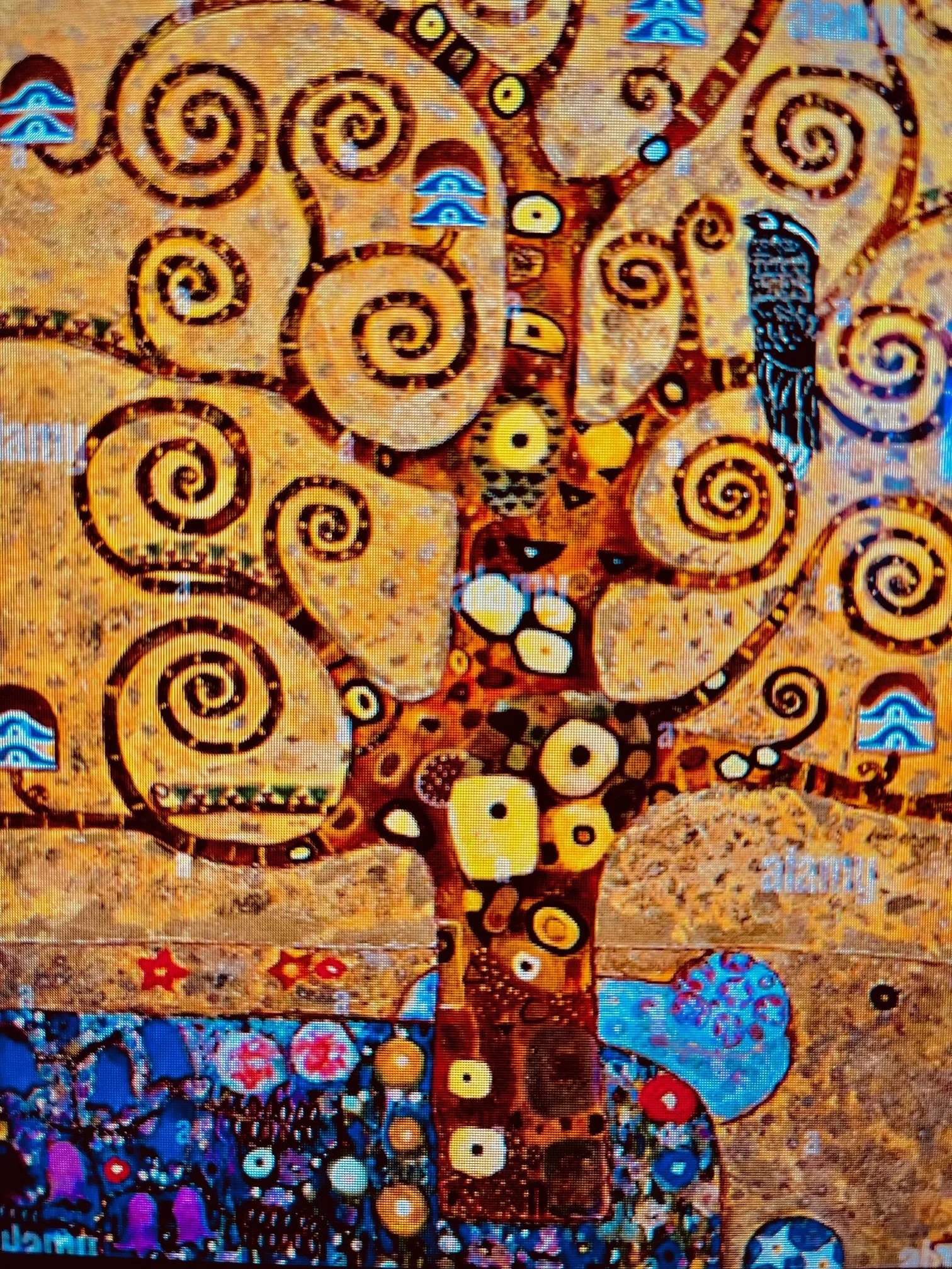 Create a shimmering masterpiece inspired by Gustav Klimt’s iconic Tree of Life