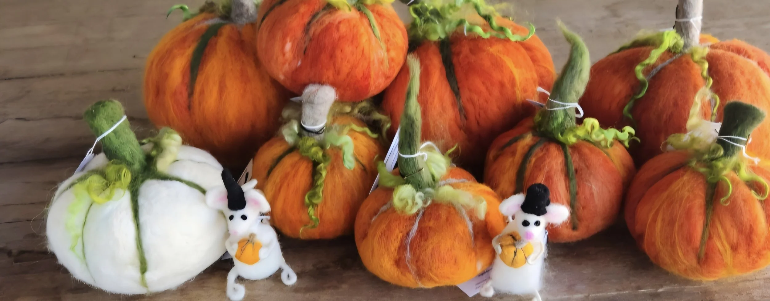  Needle Felted Pumpkins