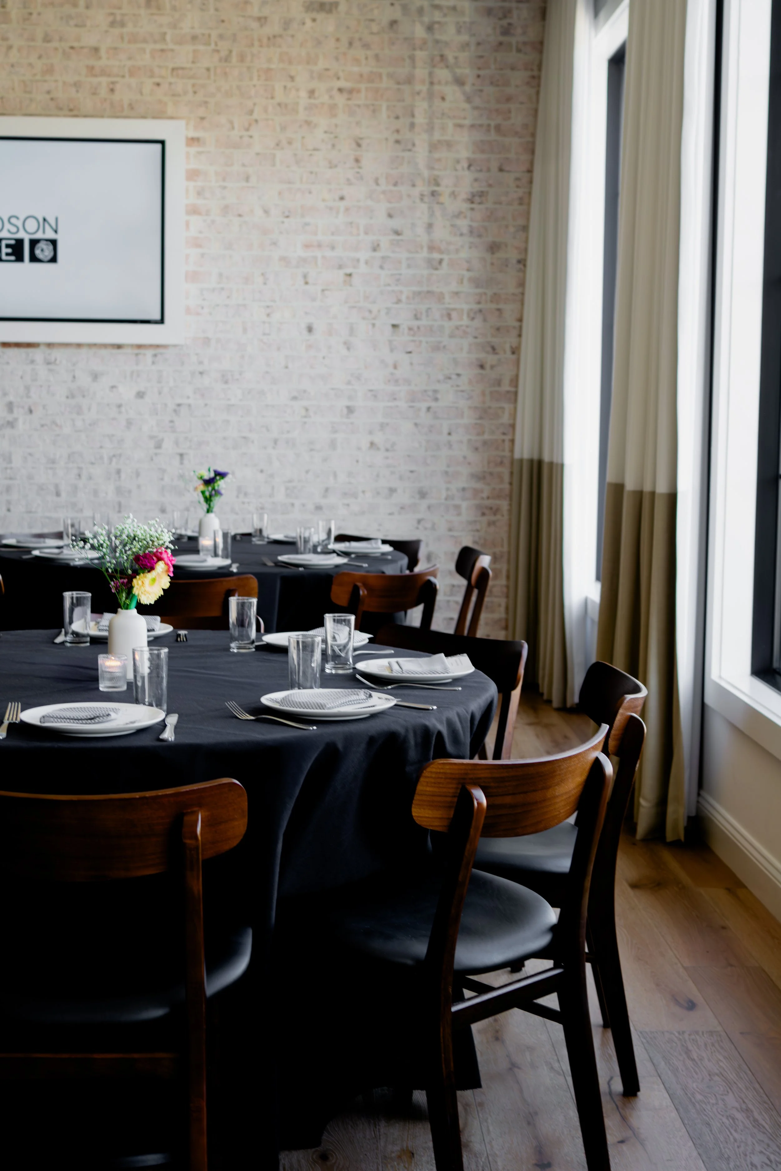 Elegant private event space at The Harlow Room in Nutley, NJ — perfect for weddings, celebrations, and corporate gatherings.
