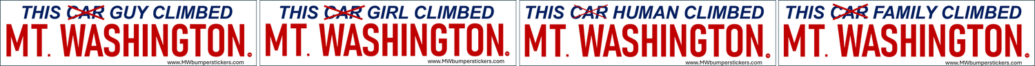 Mt. Washington Bumper Stickers