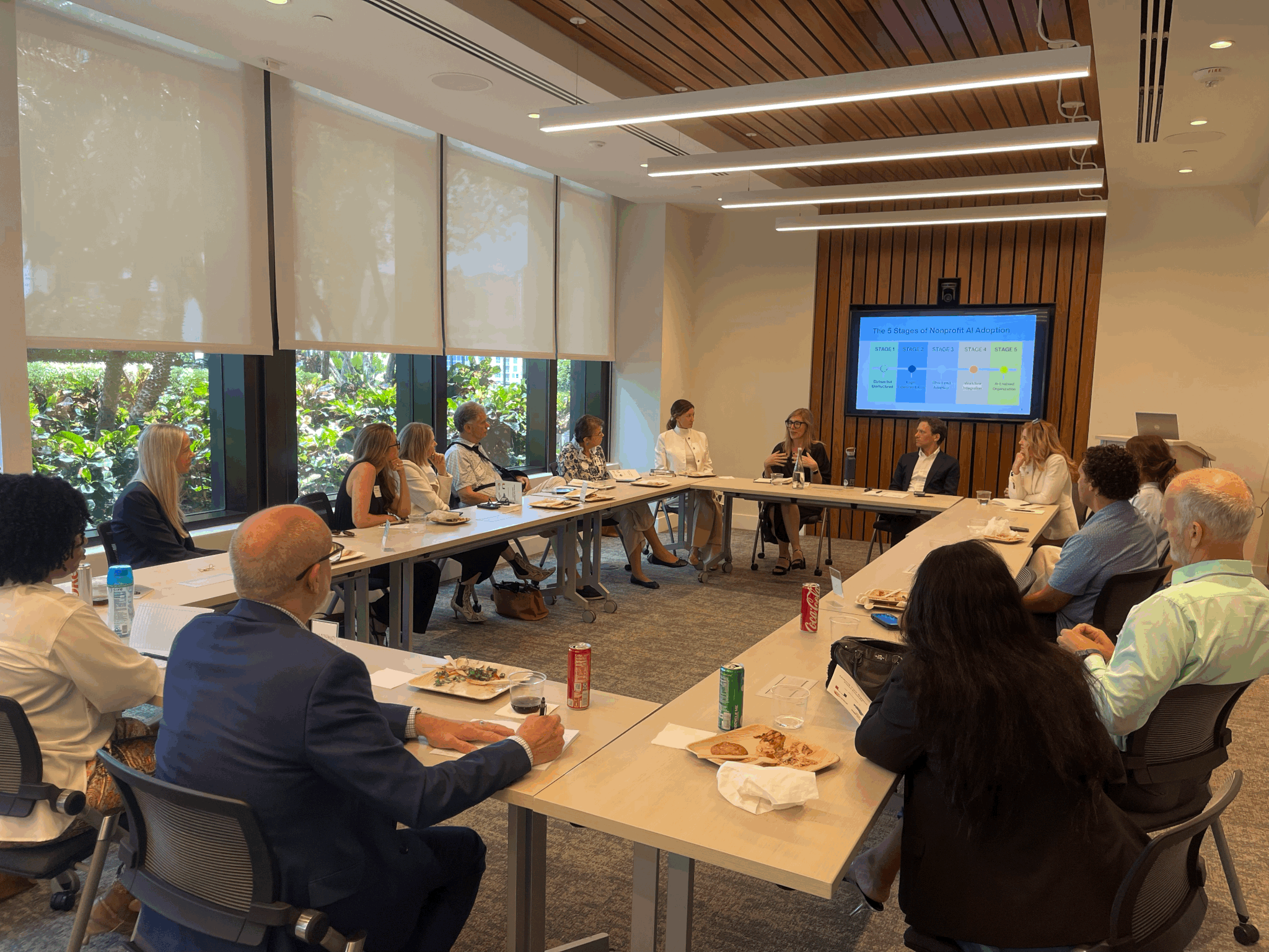 Courtney K. Ford hosting a roundtable with nonprofit leaders at Related Ross in West Palm Beach, convened with City National Bank and Orr Group
