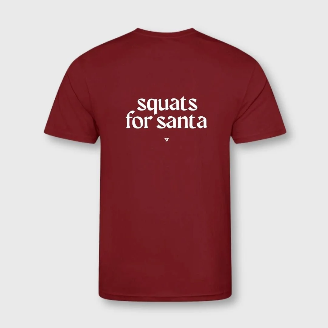 "Squats for Santa" Christmas 2025 Training Tee
