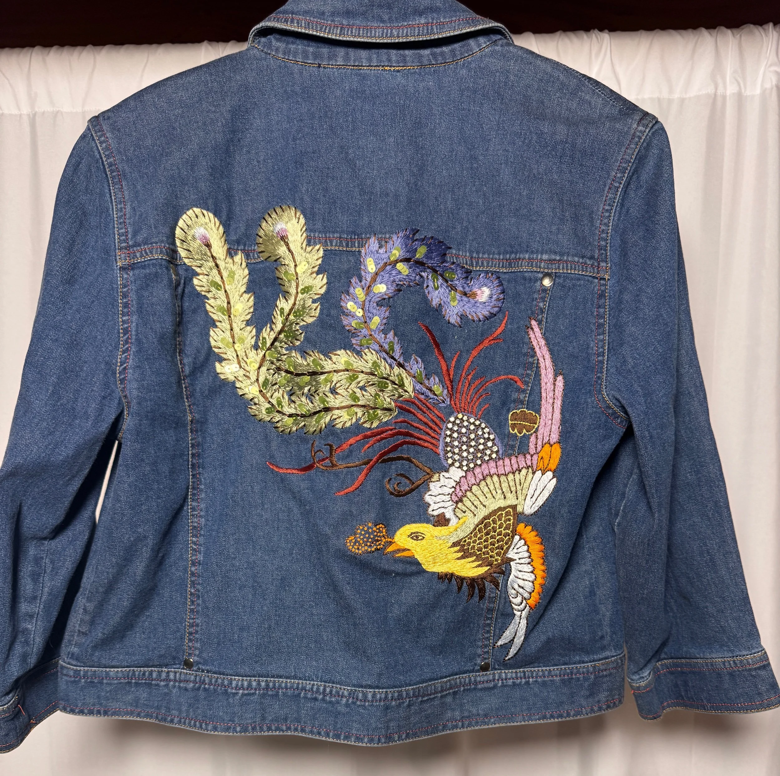 Double D Ranch Embroidered Denim Jacket - Statement Western Piece
