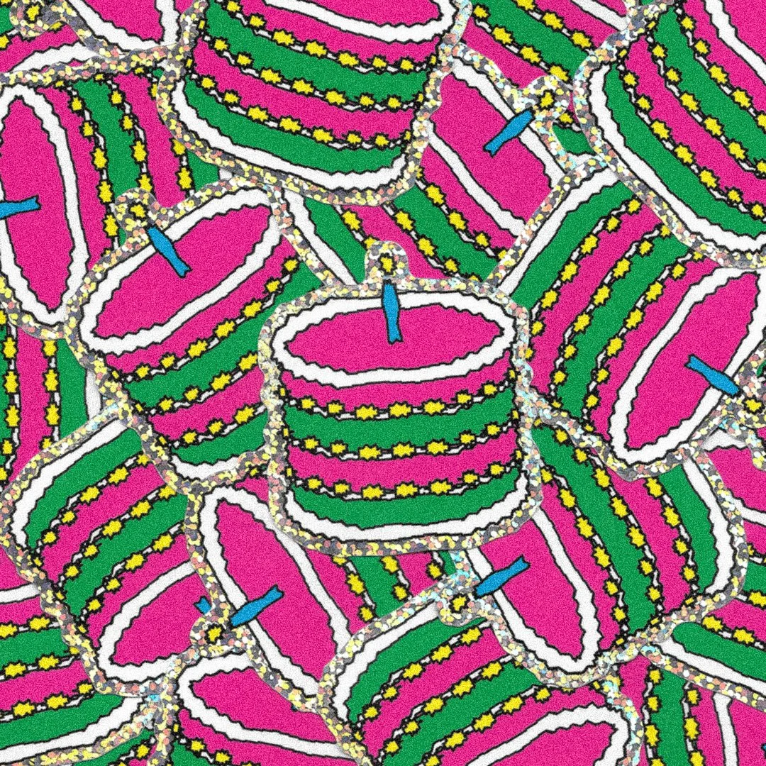 Birthday Cake Vinyl Sticker