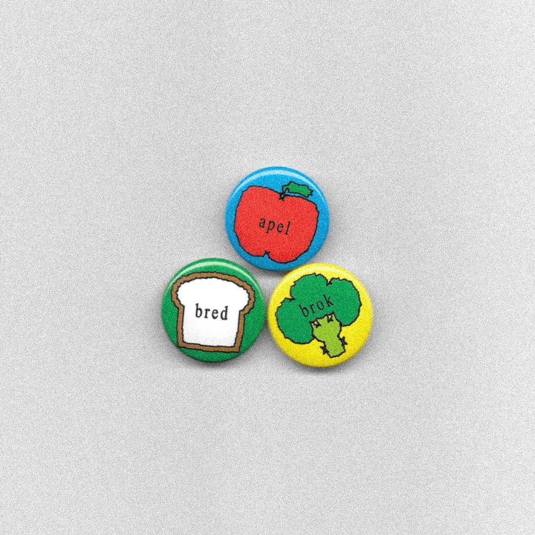 Grocery Button Pins
