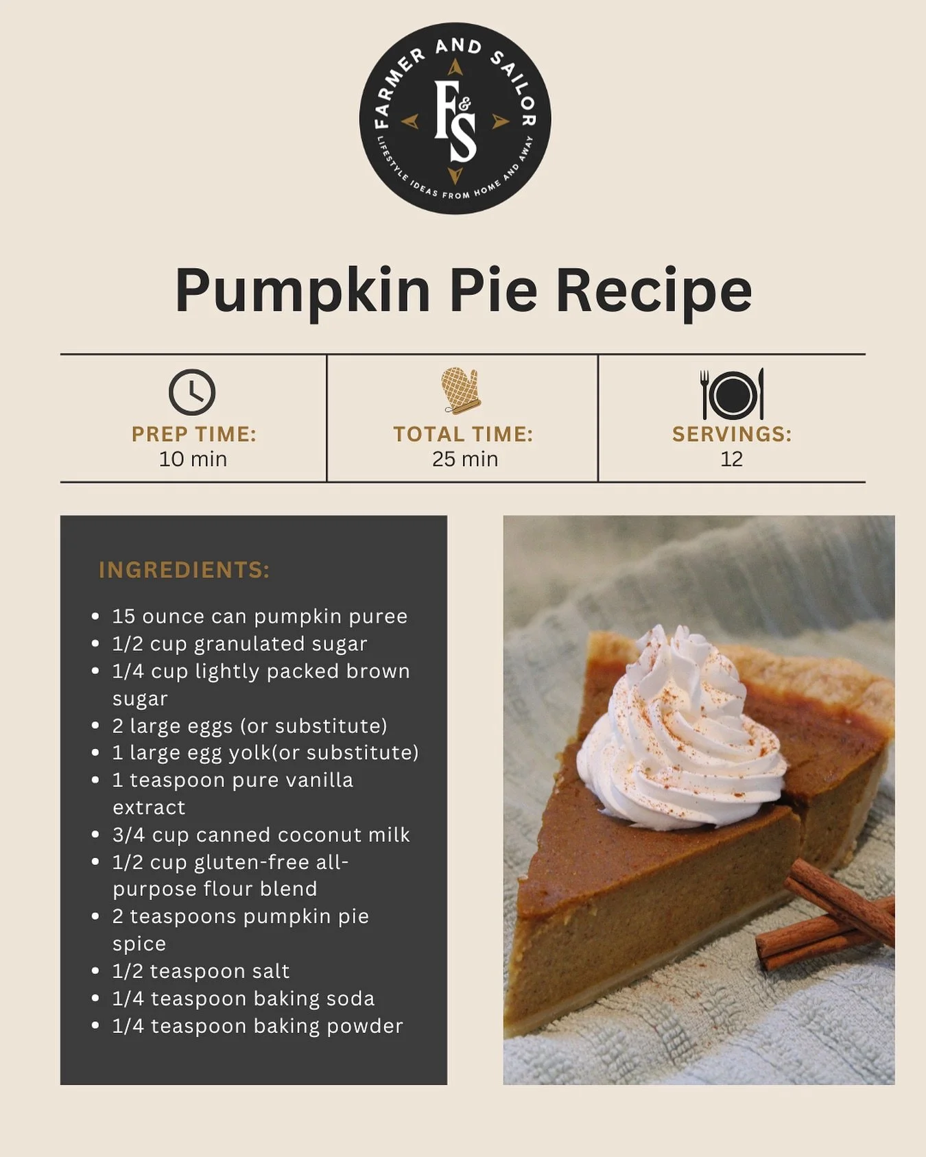 🧡 Gluten-Free, Dairy-Free Pumpkin Pie (Vegan-Optional!) 🥧
Just in time for Thanksgiving preparations &mdash; this cozy classic is: ✨ Gluten-free✨ Dairy-free ✨ Easily made vegan (just sub a flax egg!)
Use a store-bought GF crust or make your own, bo