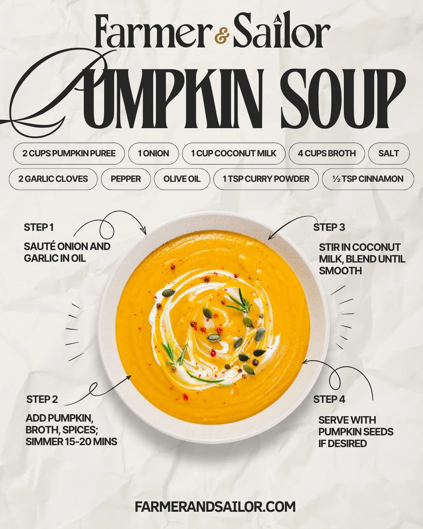 #TheFridayFind this week is a Halloween favourite recipe - creamy pumpkin soup! 🎃✨ Rich, cozy, and full of fall flavour, it&rsquo;s perfect for chilly nights and festive gatherings. Pair it with crusty bread, a candle-lit table, and your favorite sp