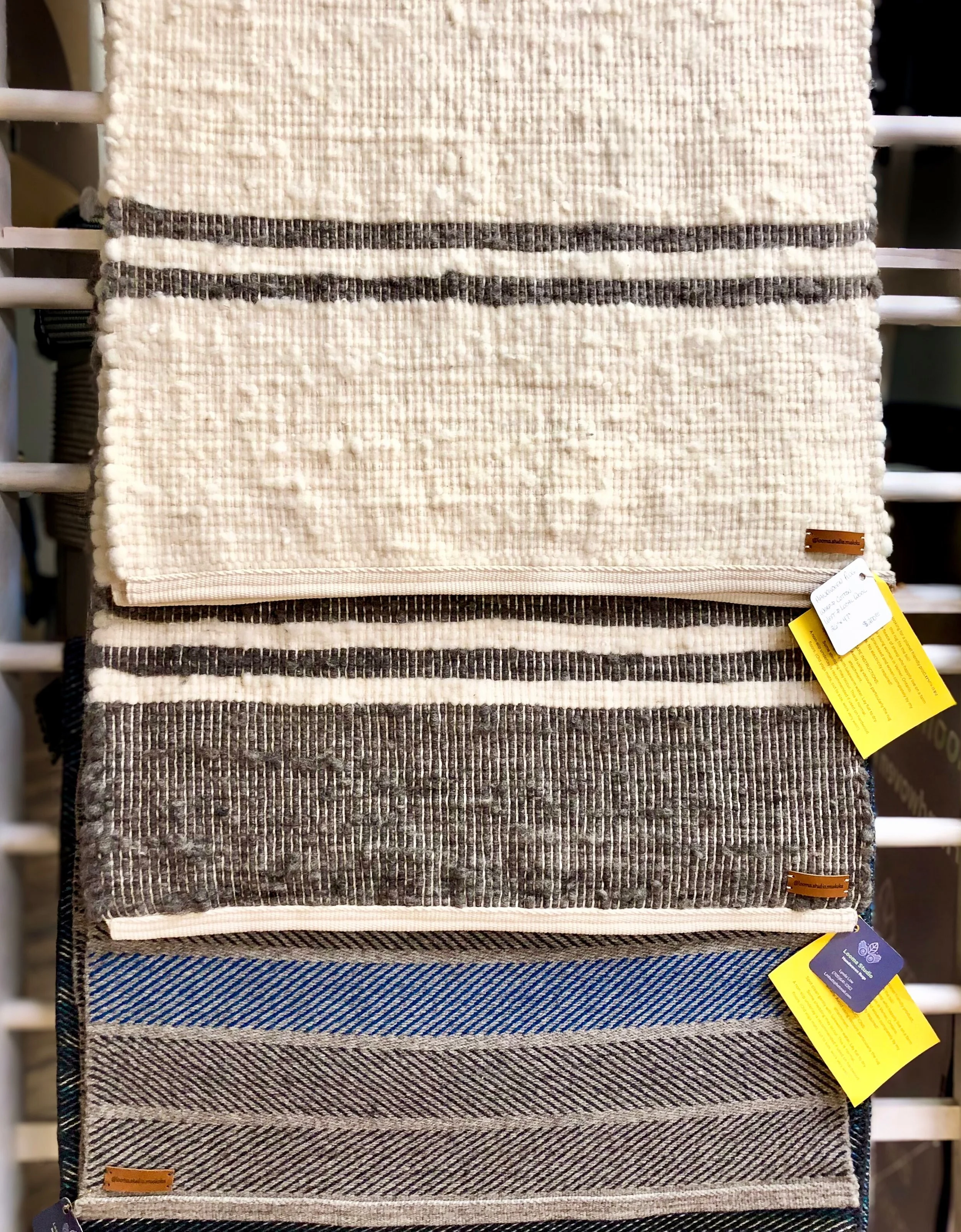 ✨ #TheFridayFind 
We came across these gorgeous handwoven rugs this week made by local artist @looma.studio.muskoka 

Thoughtfully made from locally sourced wool, each rug is processed and woven entirely by hand - making them not only beautifully cra