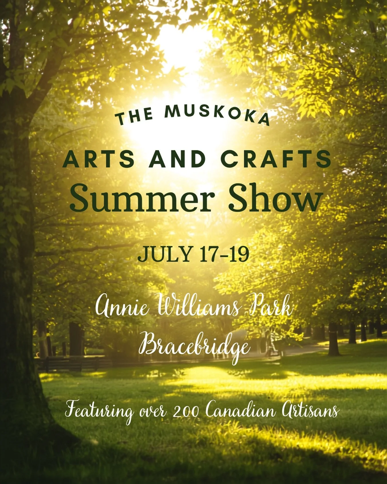#TheFridayFind ☀️
One of our favourite Muskoka summer traditions is back! 🎨
The Muskoka Arts &amp; Crafts Summer Show returns to Annie Williams Park in Bracebridge this weekend, bringing together over 200 talented Canadian artisans, great local food