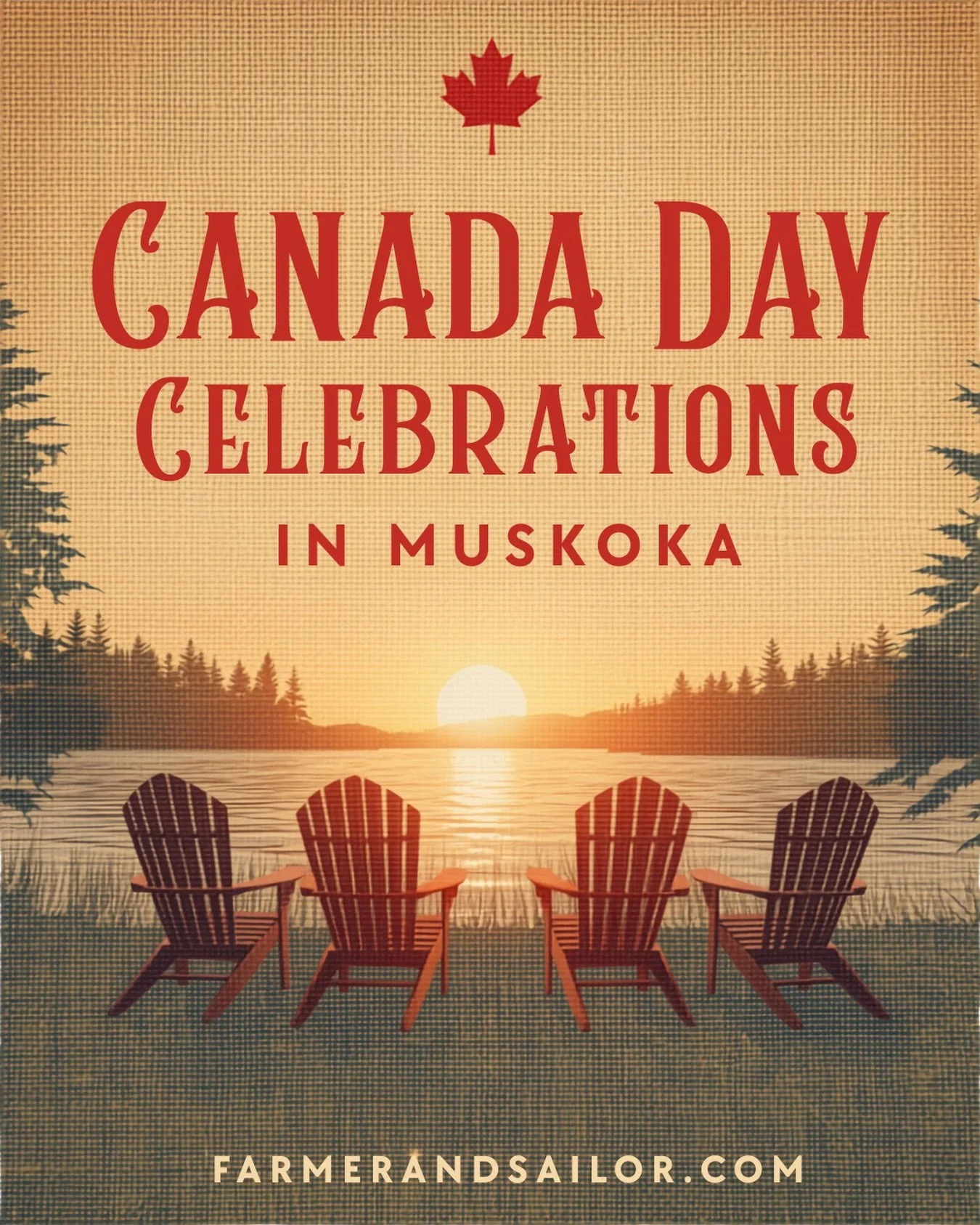 🇨🇦 #TheFridayFind | Your Guide to Canada Day in Muskoka! 🍁

Celebrate Canada in one of the most beautiful places in the country! Whether you&rsquo;re looking for fireworks, family fun, live music, cruises, BBQs, or community celebrations, Muskoka 