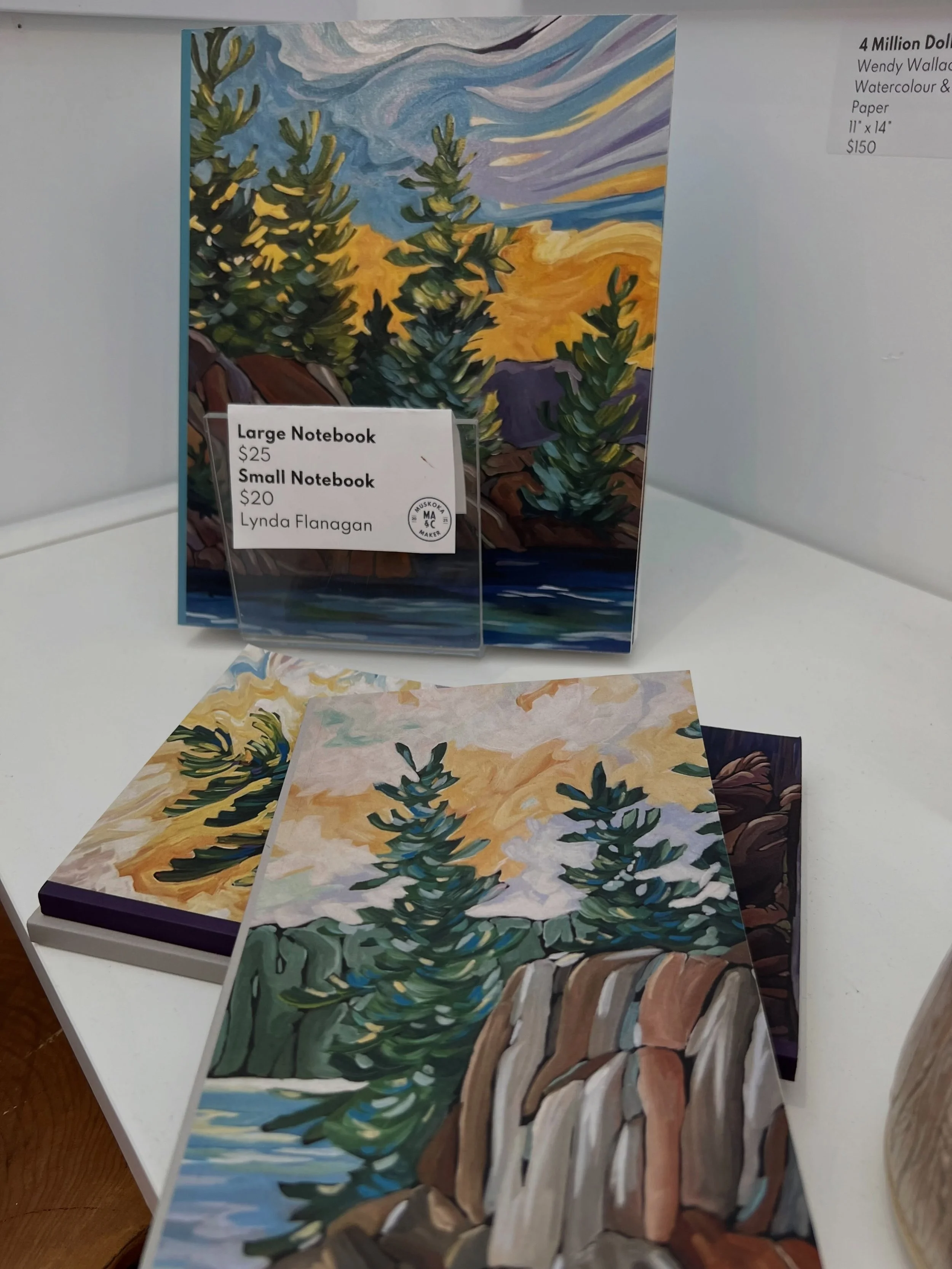 ✨ Friday Find ✨

These beautiful notebooks feature cover artwork by Lynda Flanagan and are available at the MA&amp;C in Bracebridge. 📓🎨

Perfect for jotting down ideas, sketches, lists or everyday thoughts, they&rsquo;re a thoughtful find for yours