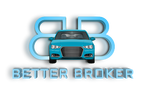 Logo featuring a blue car and the text "Better Broker" beneath it.