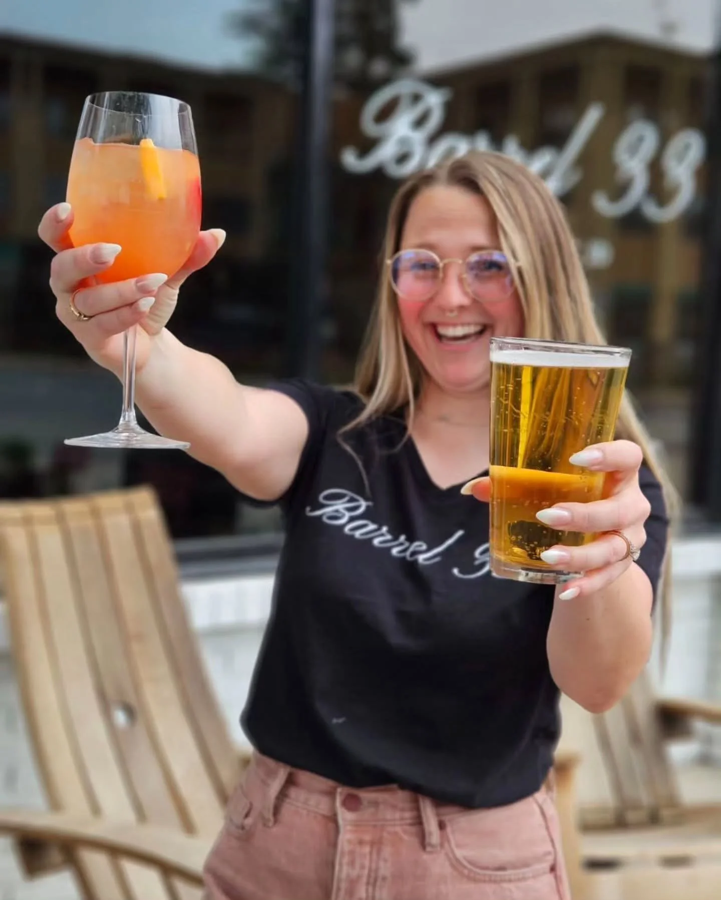 Meet Nicola!
If you frequent Barrel 33 Sandpoint, chances are Nicola has welcomed you with a smile and made you feel right at home. 🍷
She’s the calm in the chaos, the steady hand that keeps our team grounded, and the kind of genuine soul tha