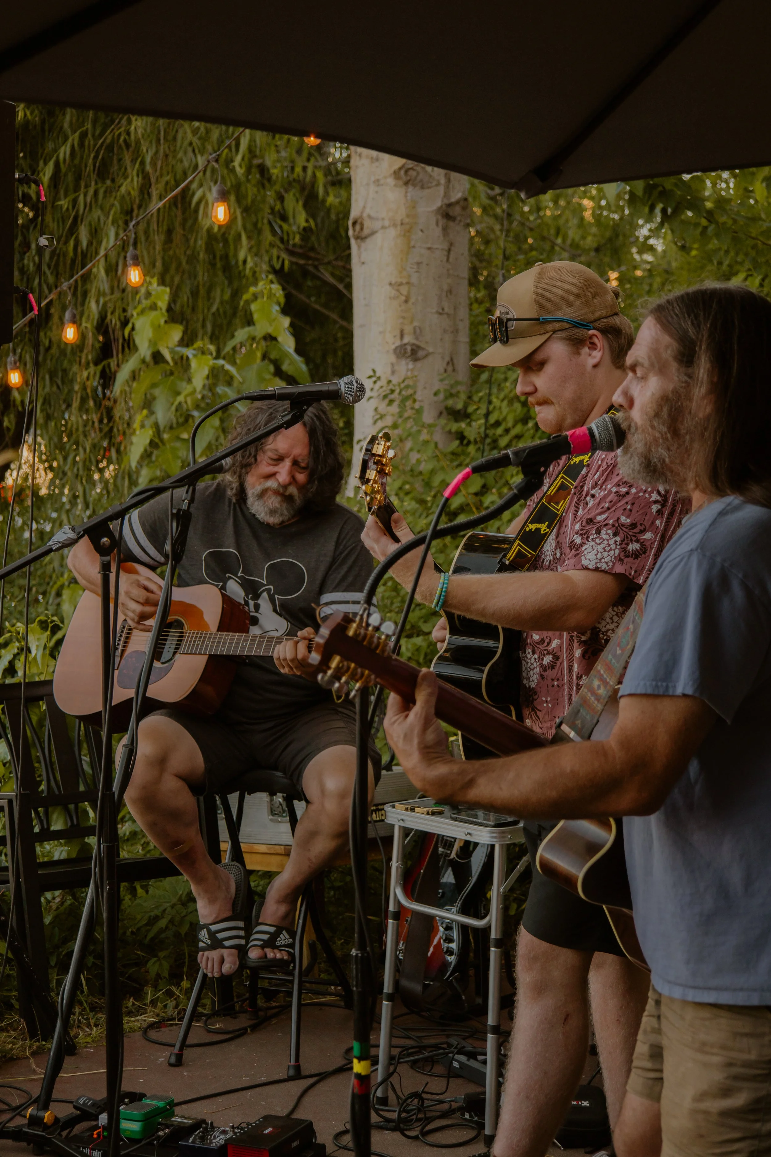 Live music band outside on back patio