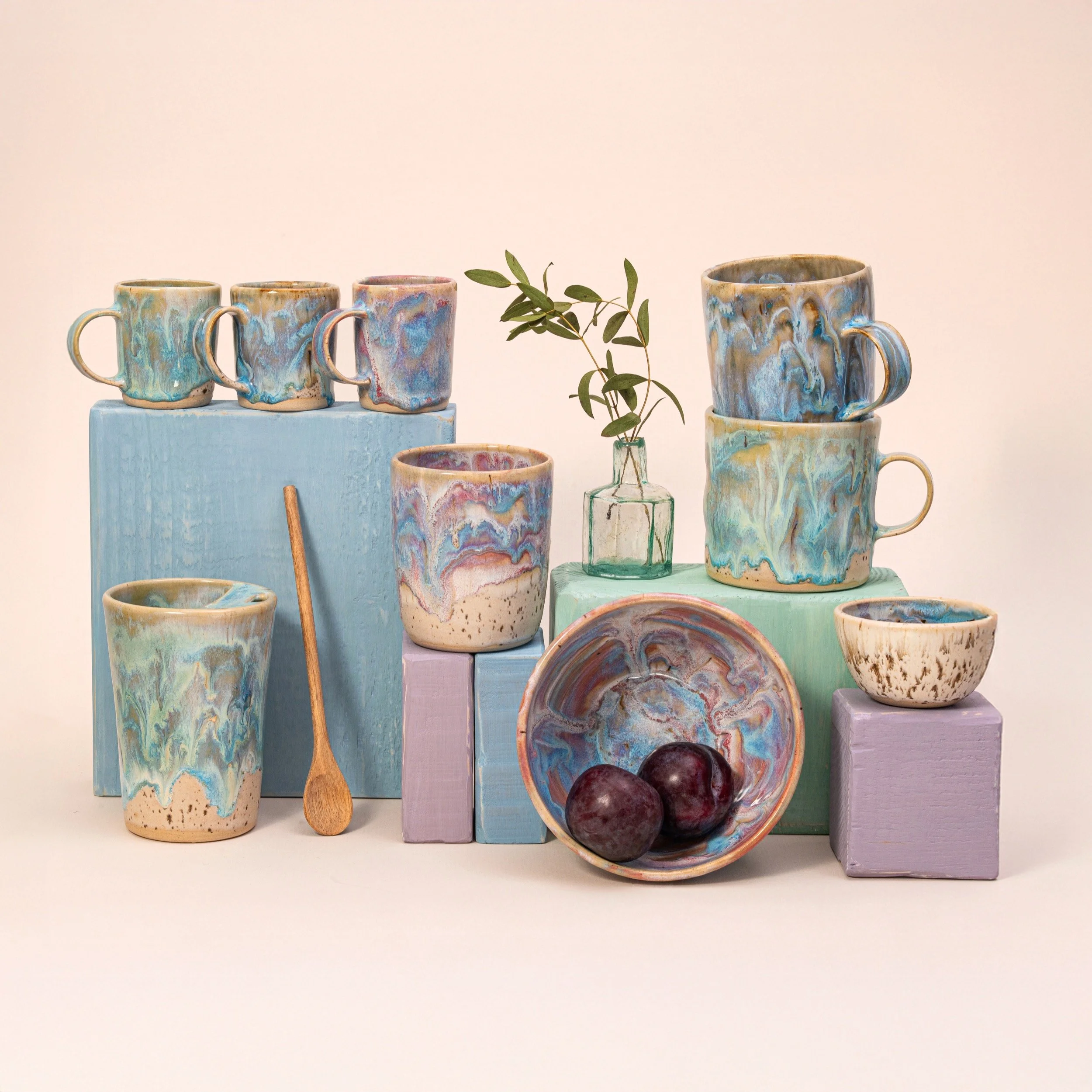 Pottery, plinths, and Plums 