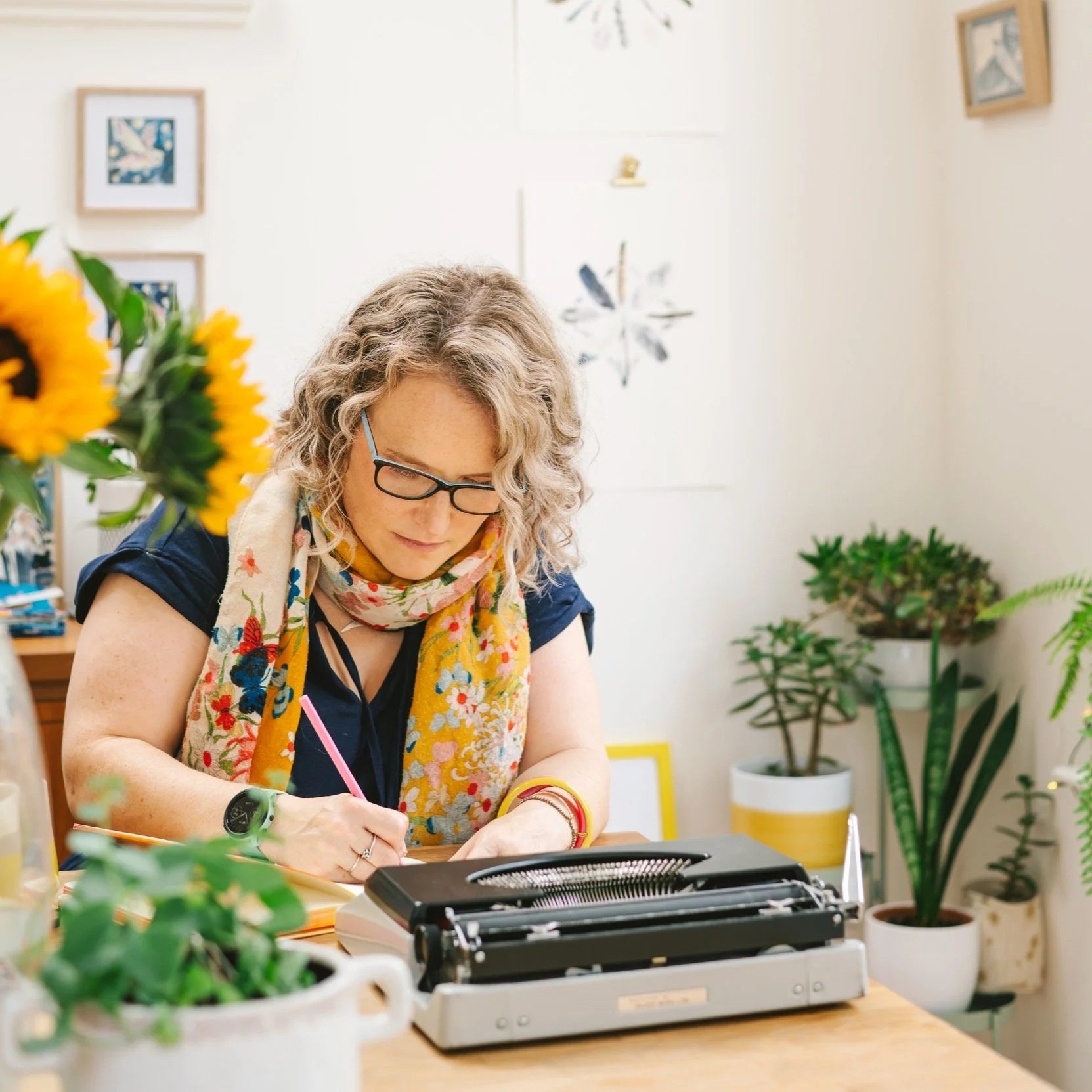 Sunflowers &amp; Sketchbooks: Storytelling Portraits for An Artist and Writer