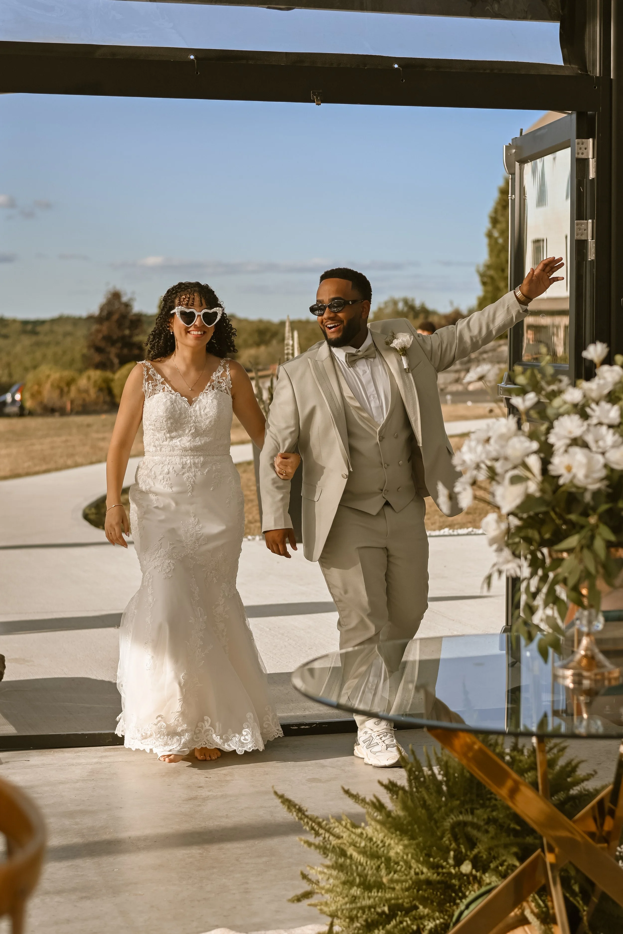 Bride and Groom Reception entrance | Hacienda wedding venue 