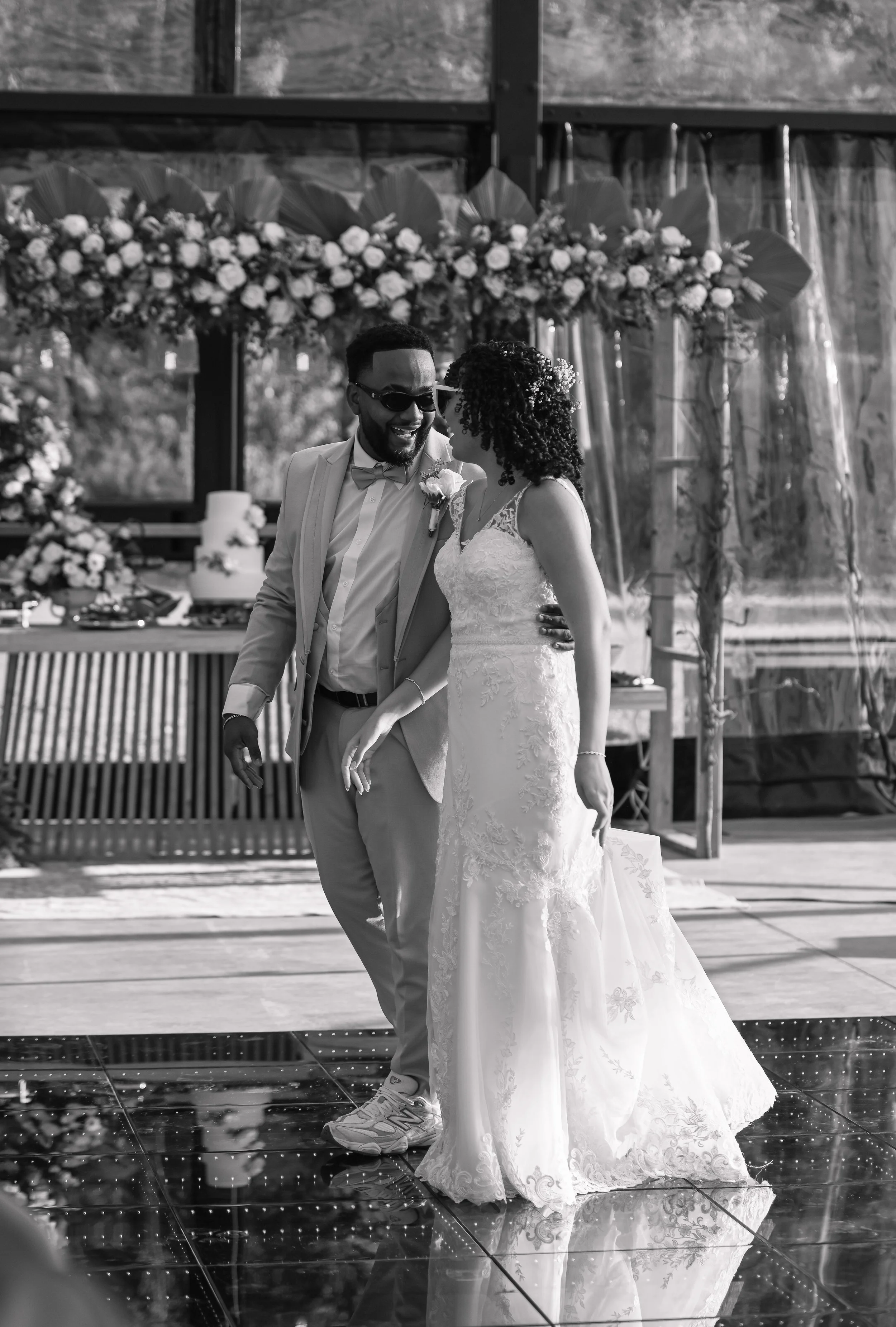 Bride and Groom first dance | Bride and Groom Reception entrance | Hacienda wedding venue