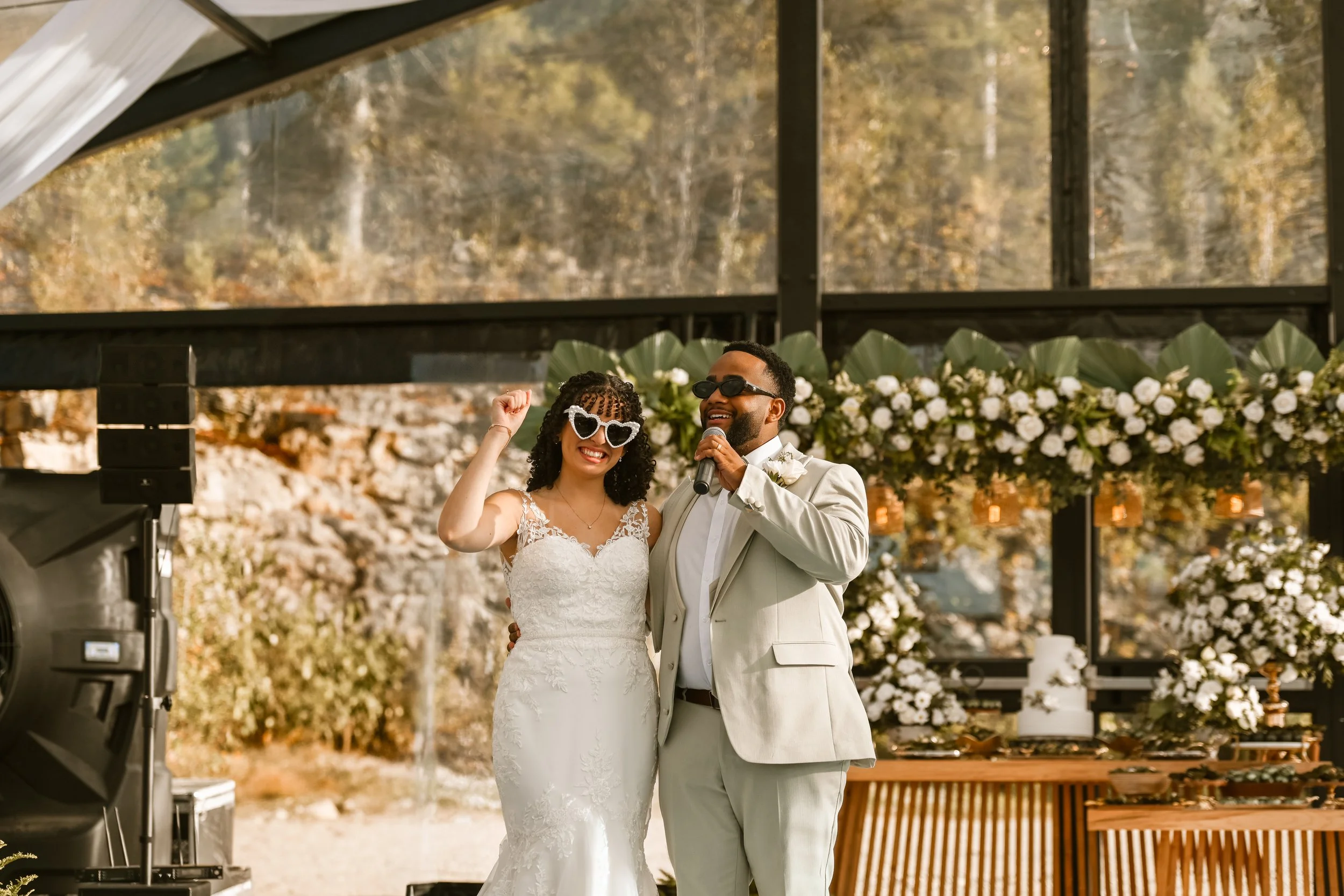 Bride and Groom first dance | Bride and Groom Reception entrance | Hacienda wedding venue