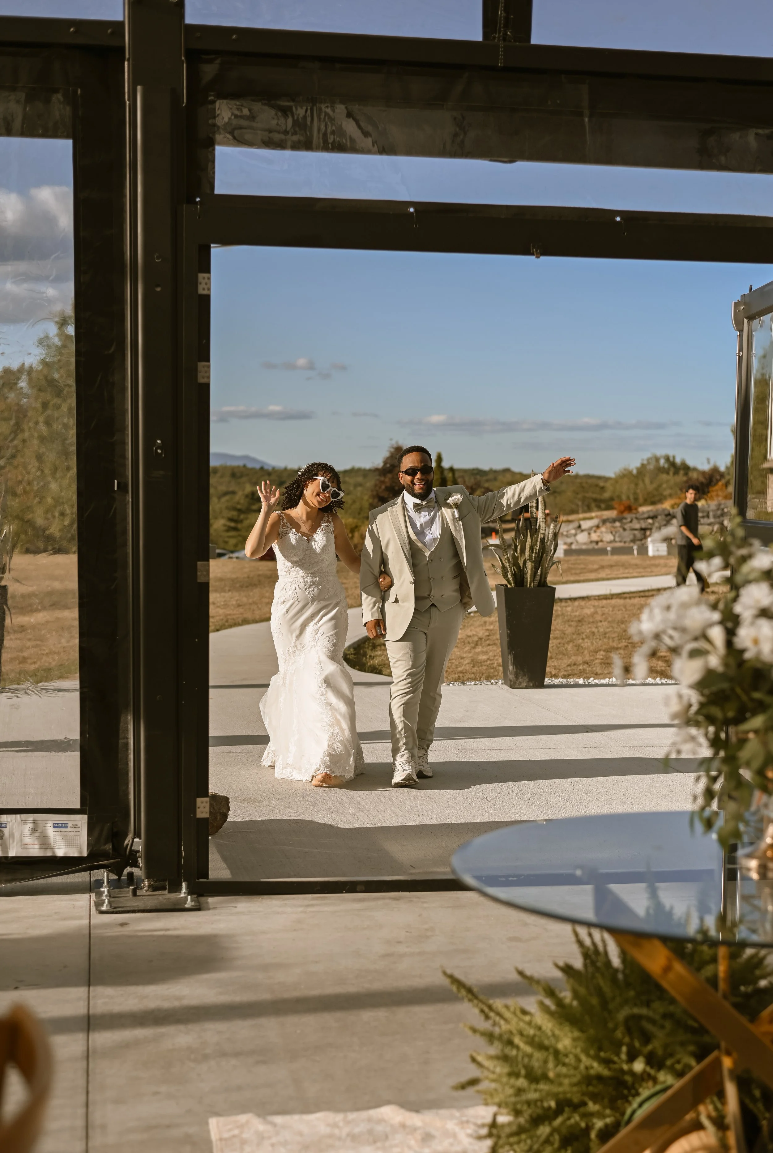 Bride and Groom Reception entrance | Hacienda wedding venue 