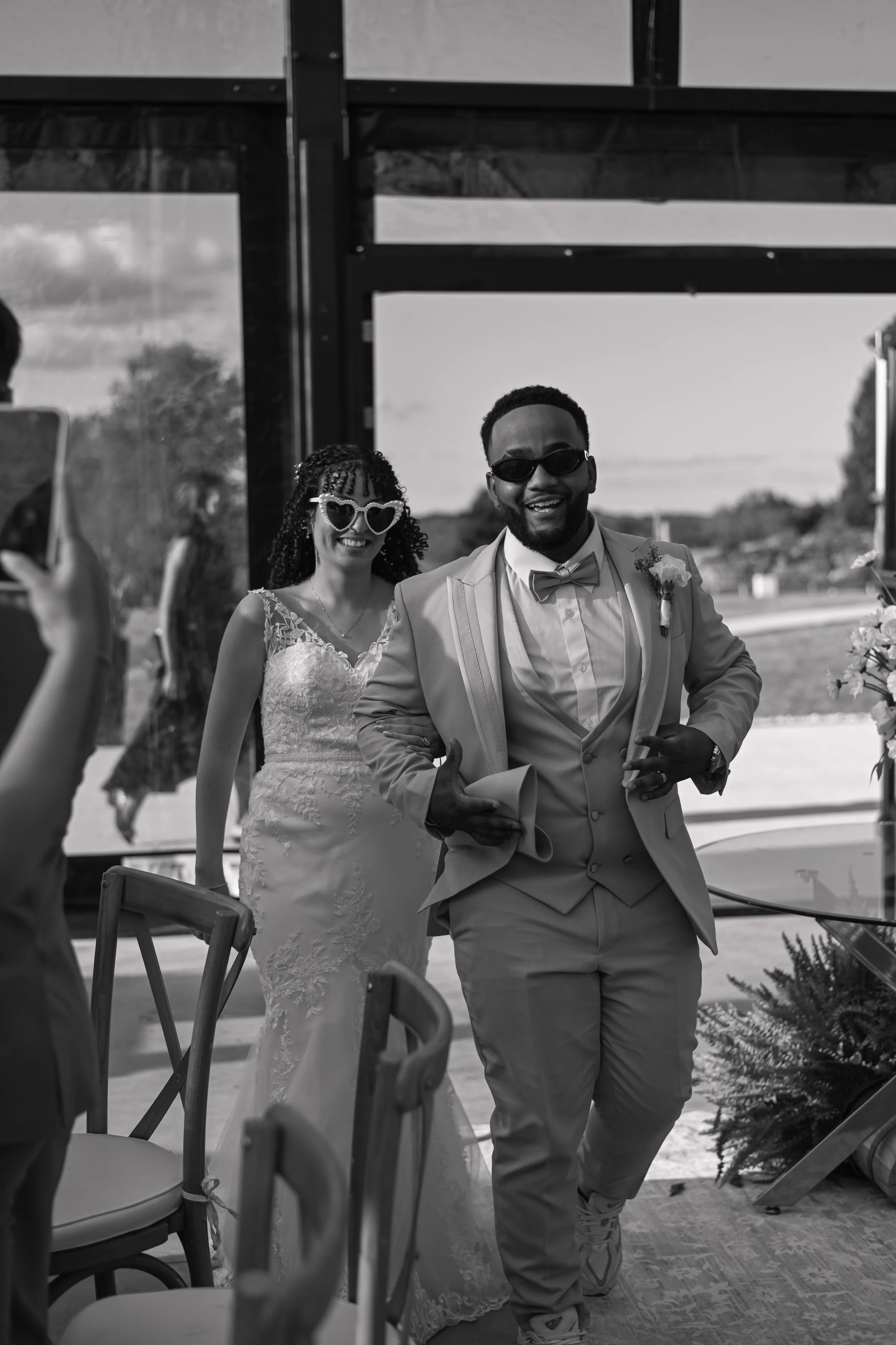 Bride and Groom Reception entrance | Hacienda wedding venue 