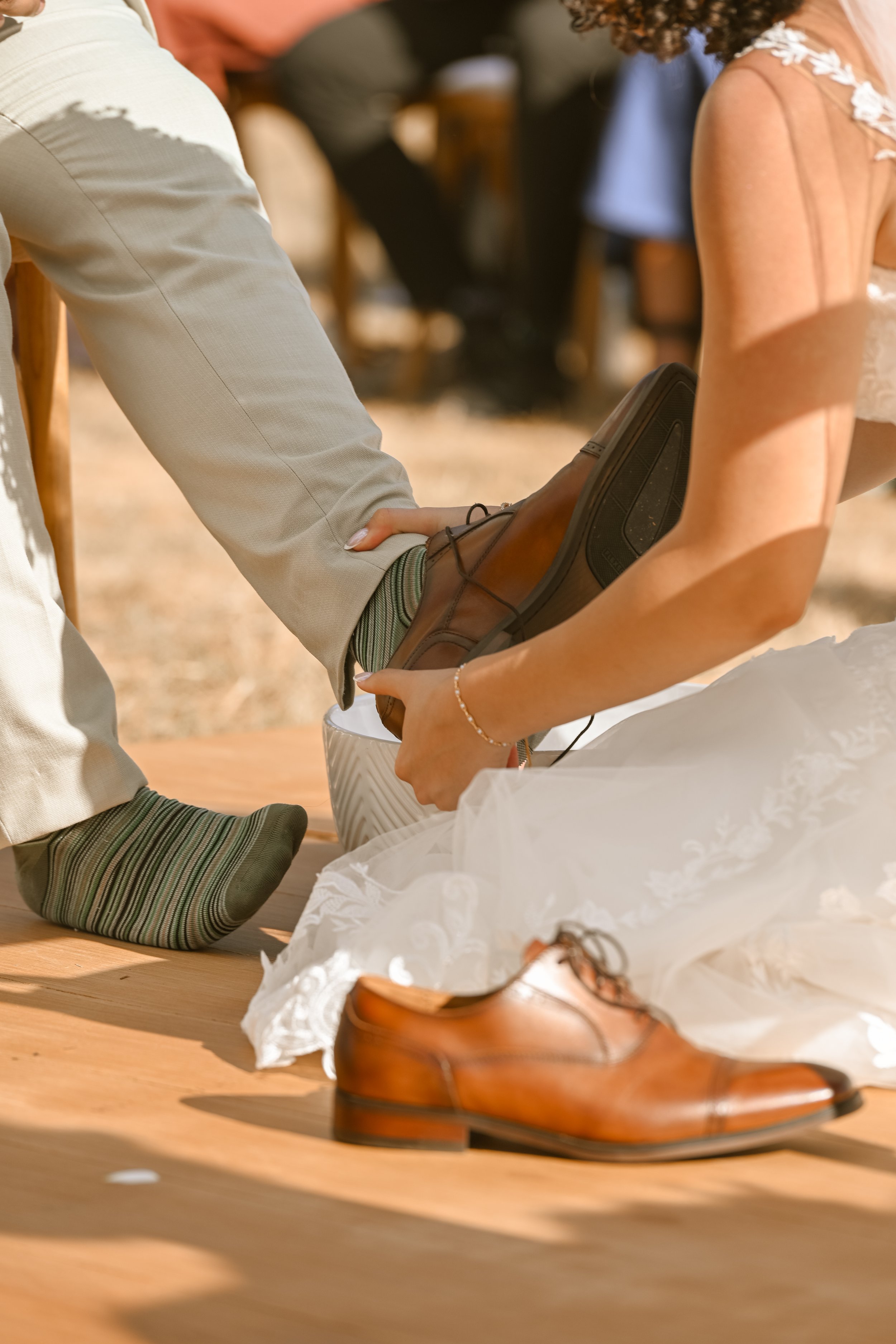 Wedding | Feet washing at Ceremony  | Hacienda wedding venue 