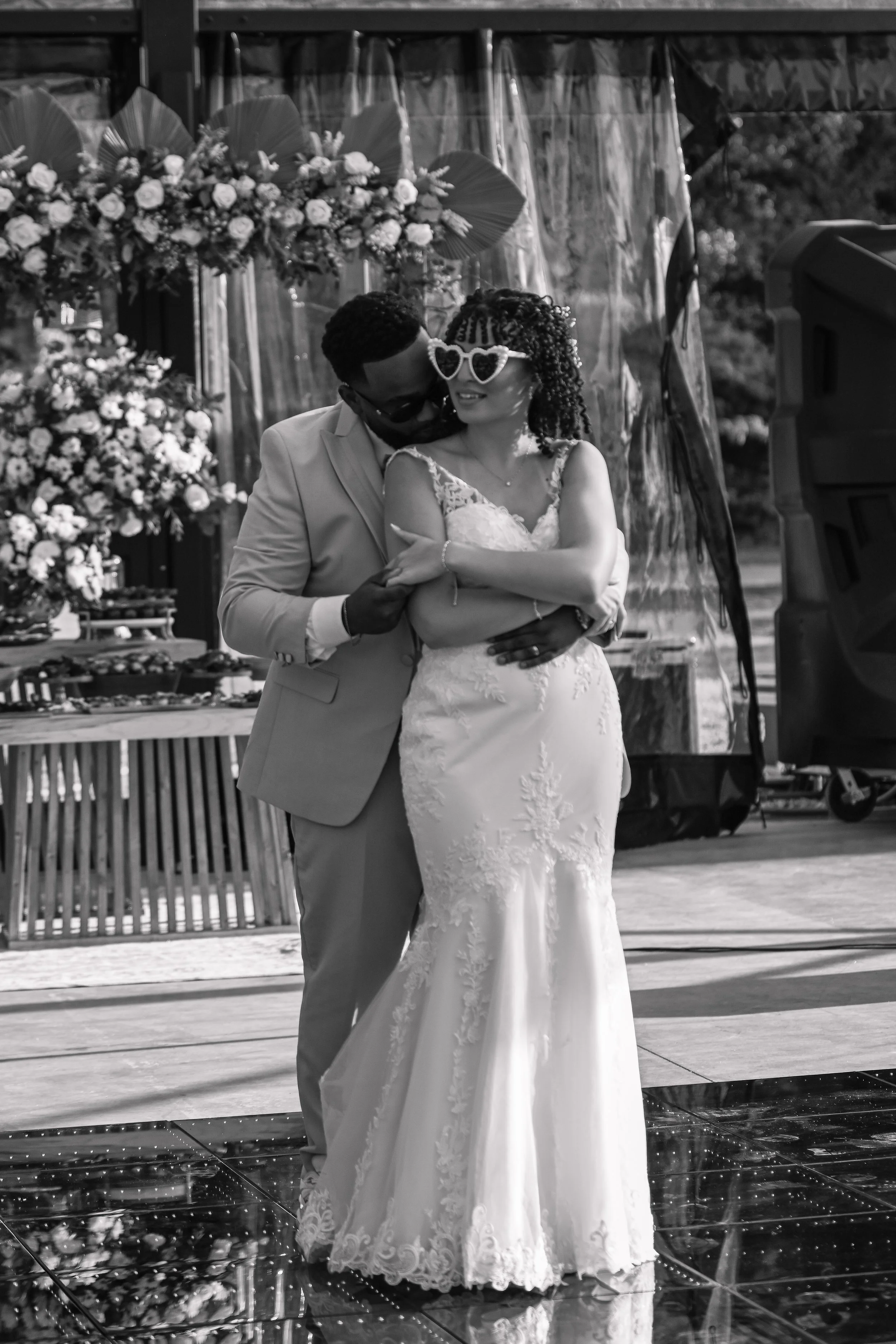 Bride and Groom first dance | Bride and Groom Reception entrance | Hacienda wedding venue