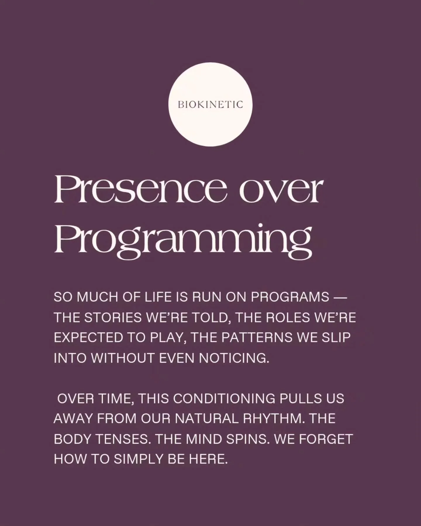 What patterns dissolve the moment you come back to now?