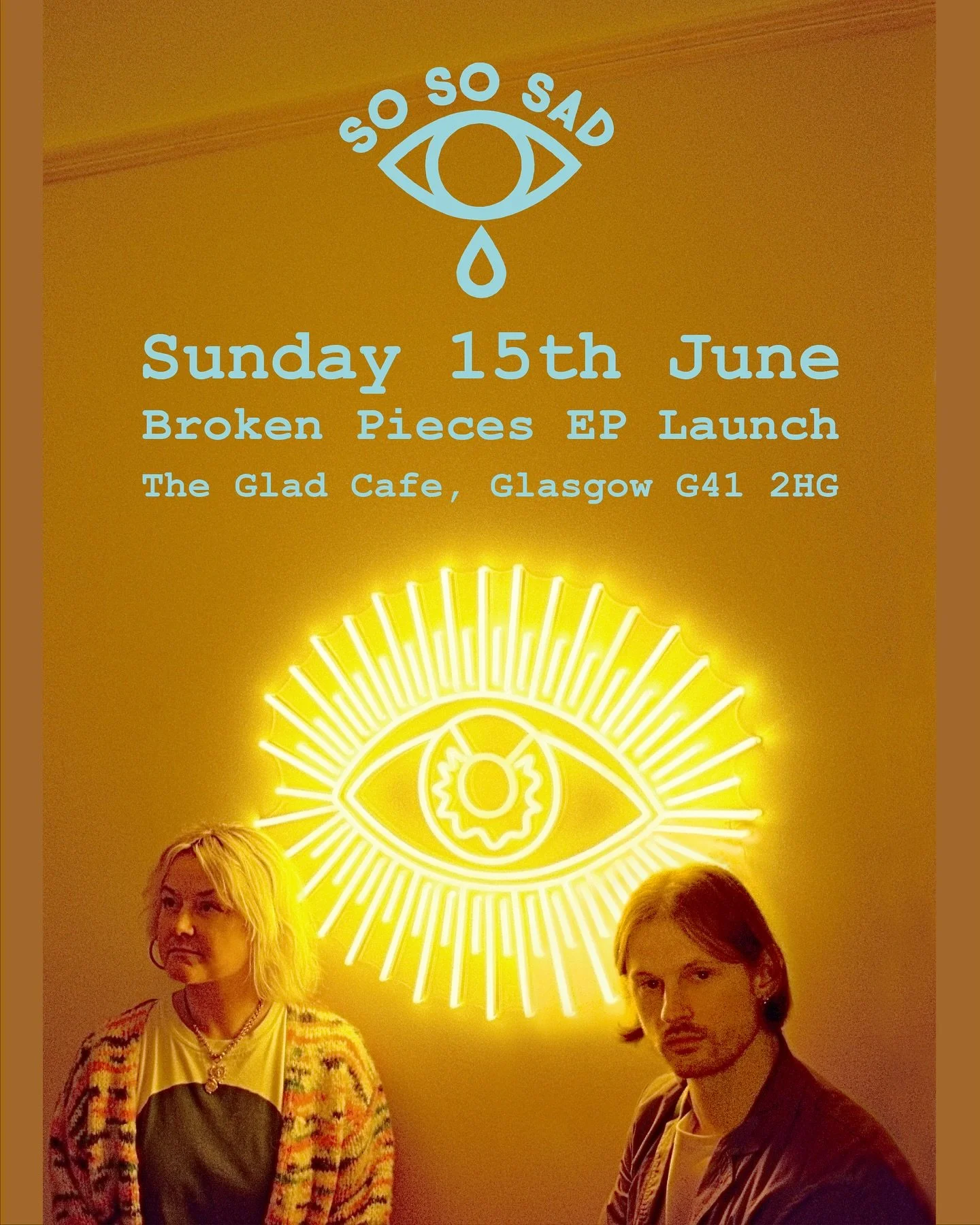 We are very excited to be launching our first EP as So So Sad at the Glad Cafe on 15th June. We will have a band and the multi-talented Jonni Slater will be supporting. It&rsquo;s going to be special. Ticket link in bio &hearts;️ Beautiful image by @