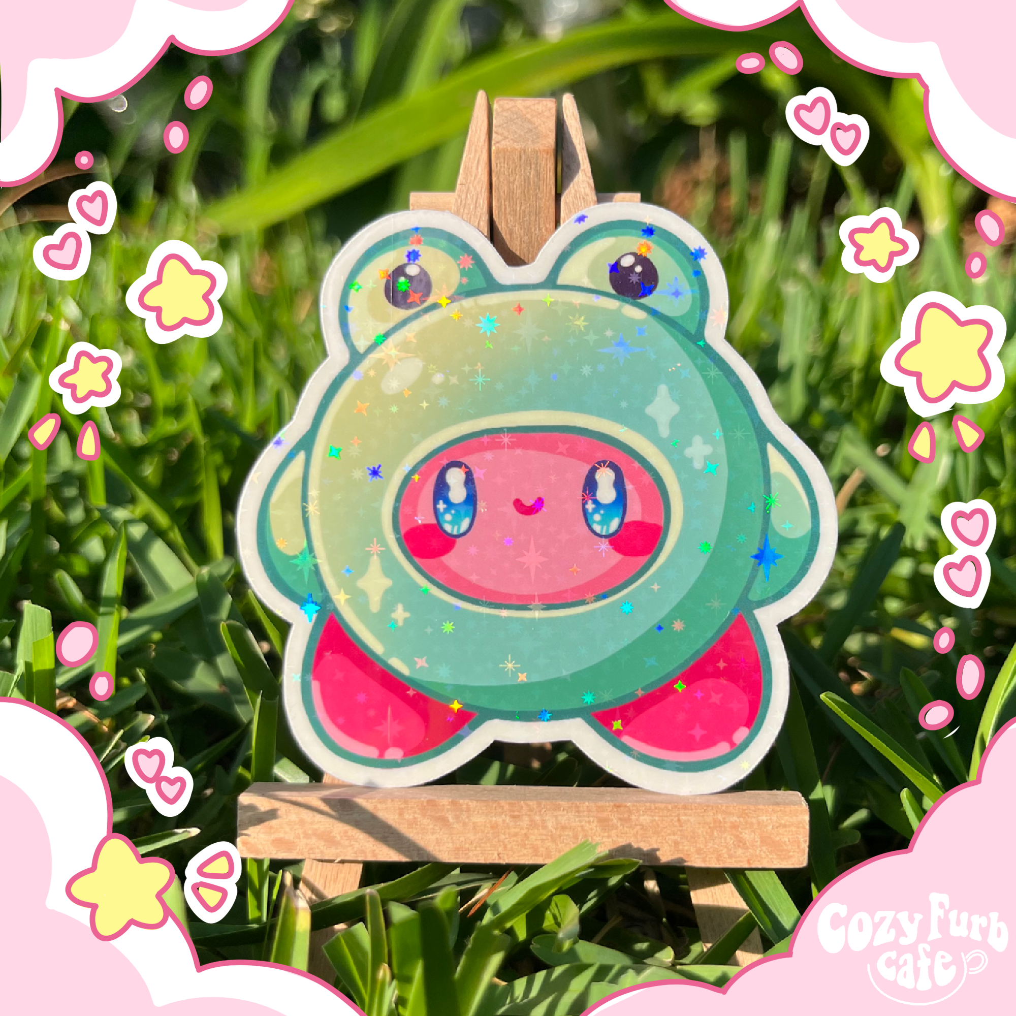 Kirbo Frog Sticker
