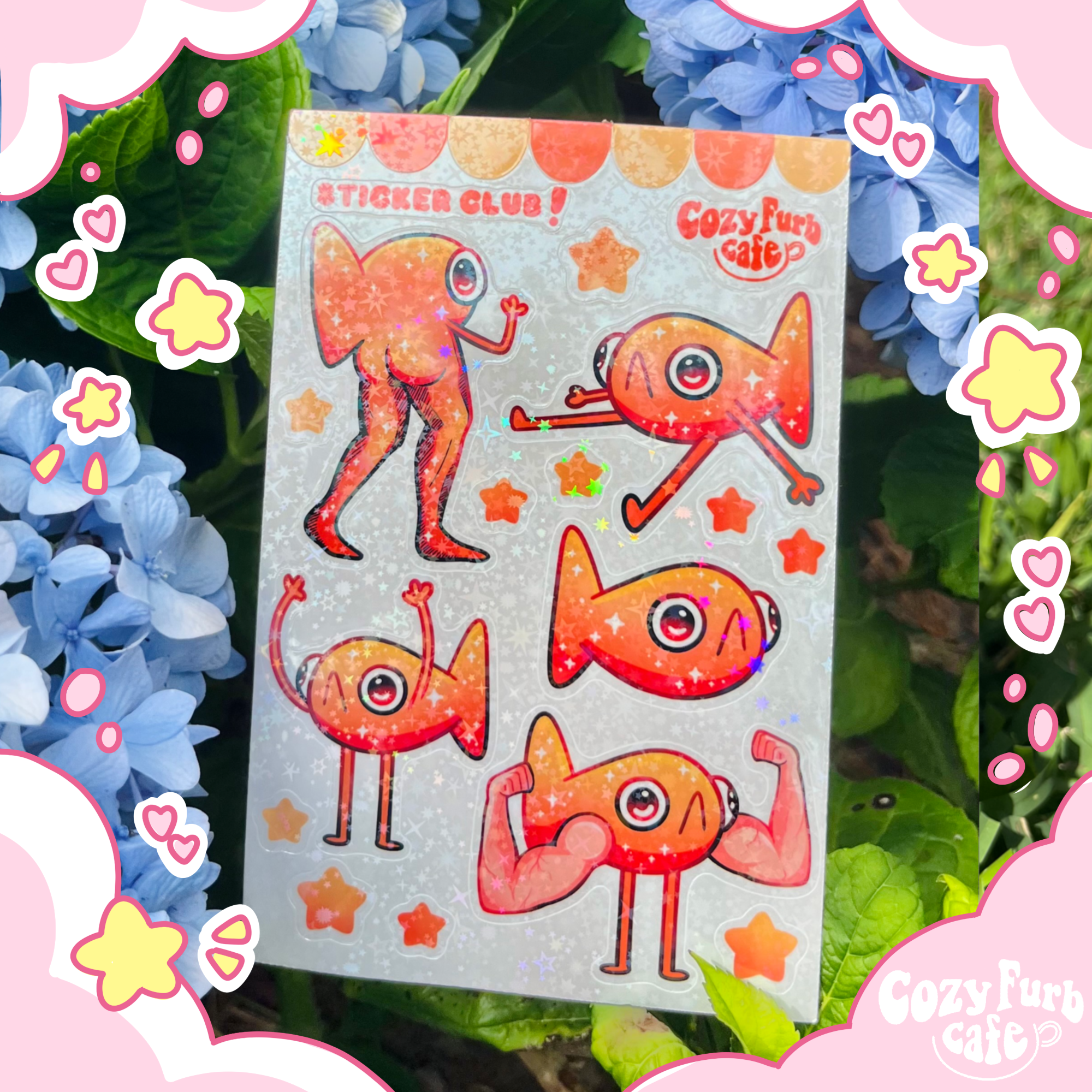 Orange Fish Sticker Sheet