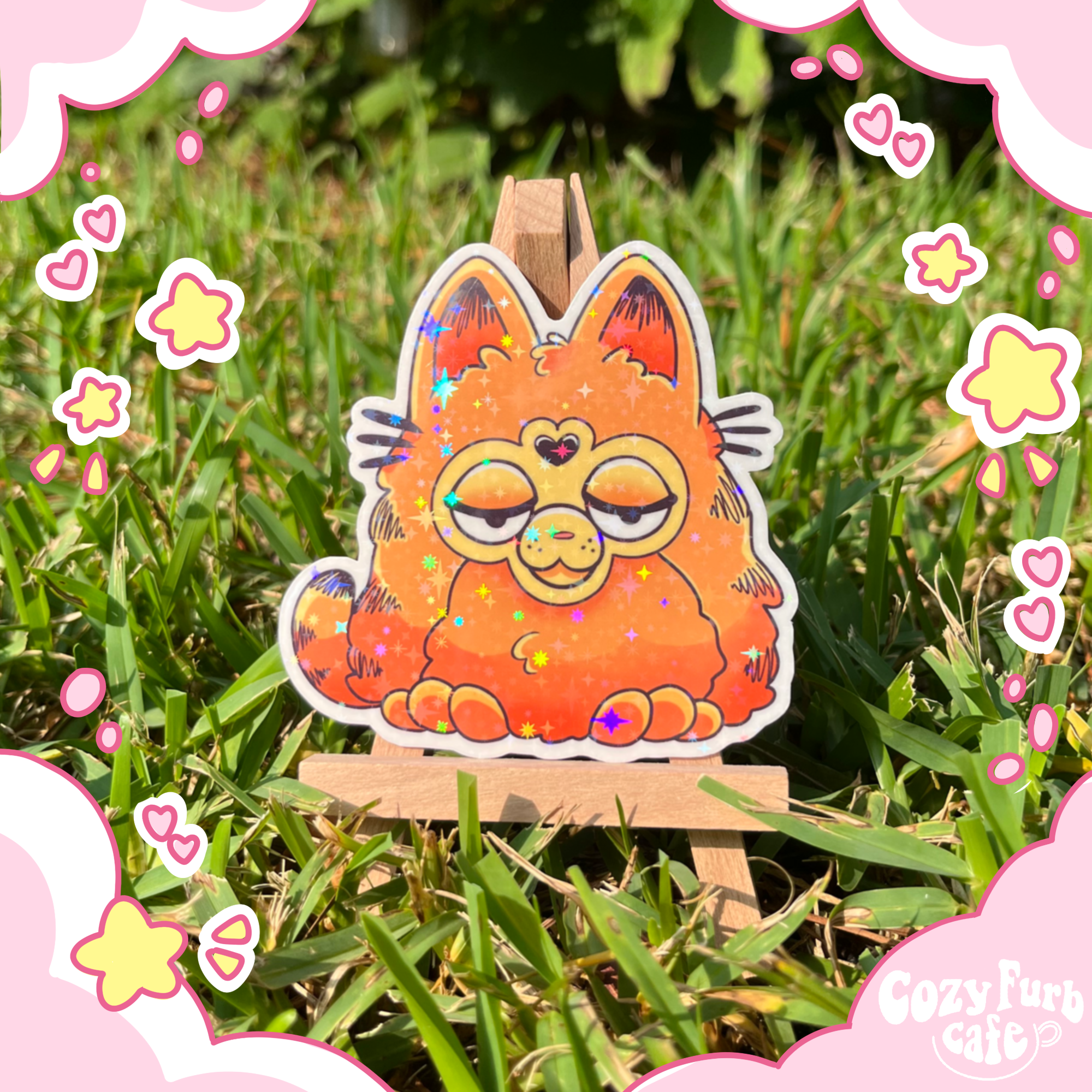 Furb Orange Cat Sticker