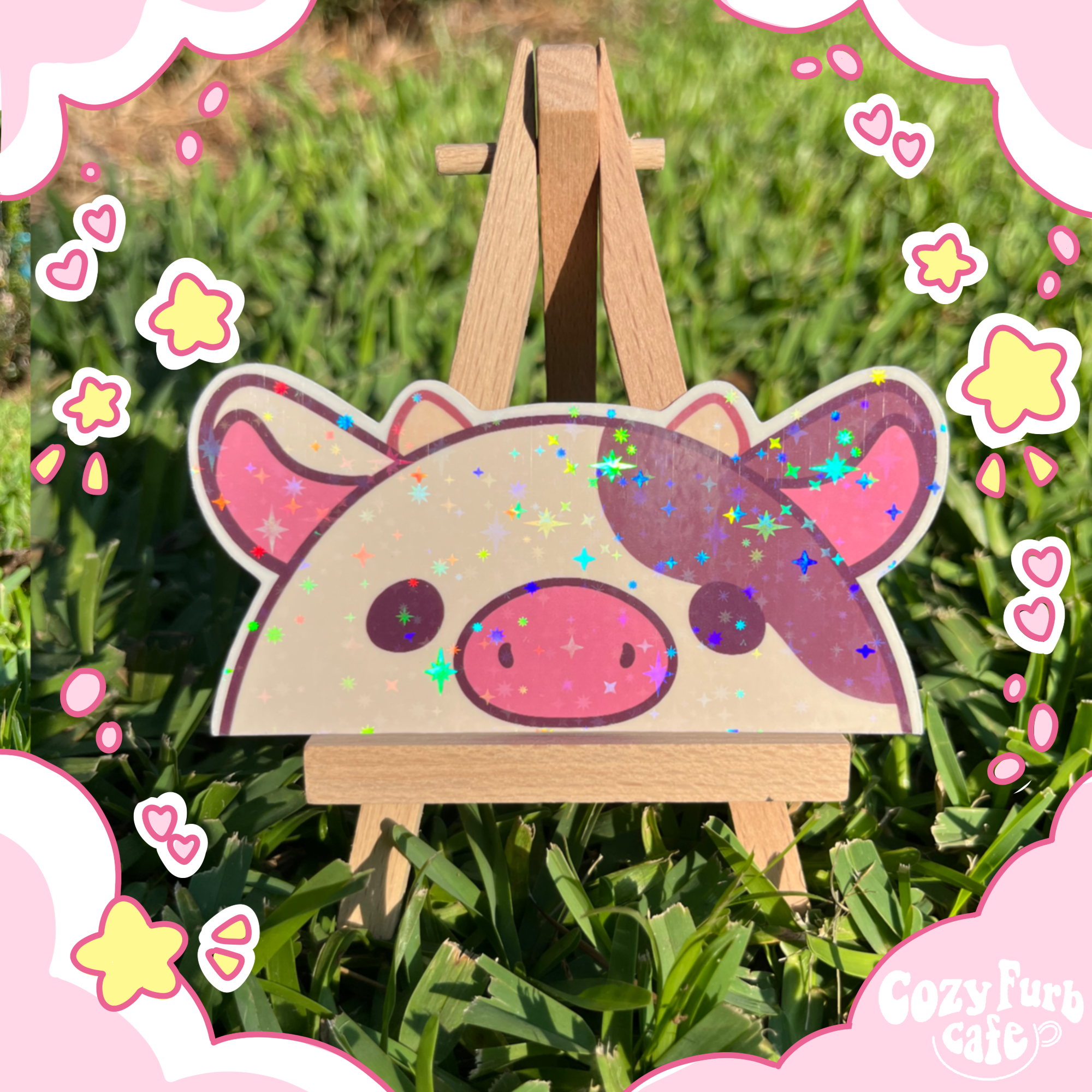 Squishy Cow Brown Sticker