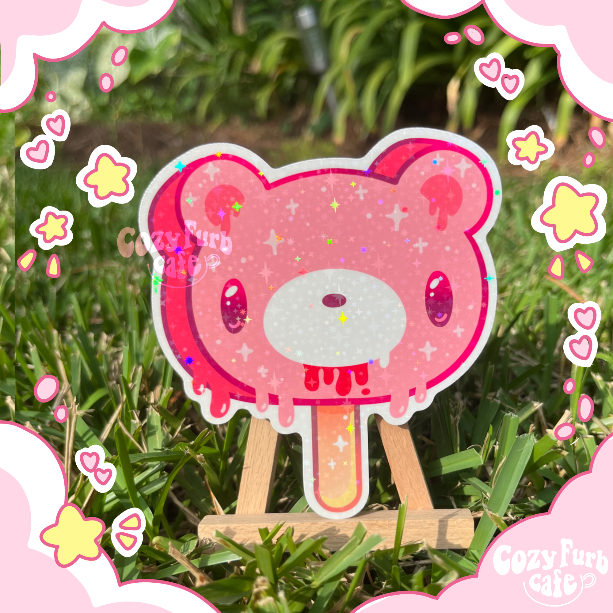 Bear Popsicle Sticker