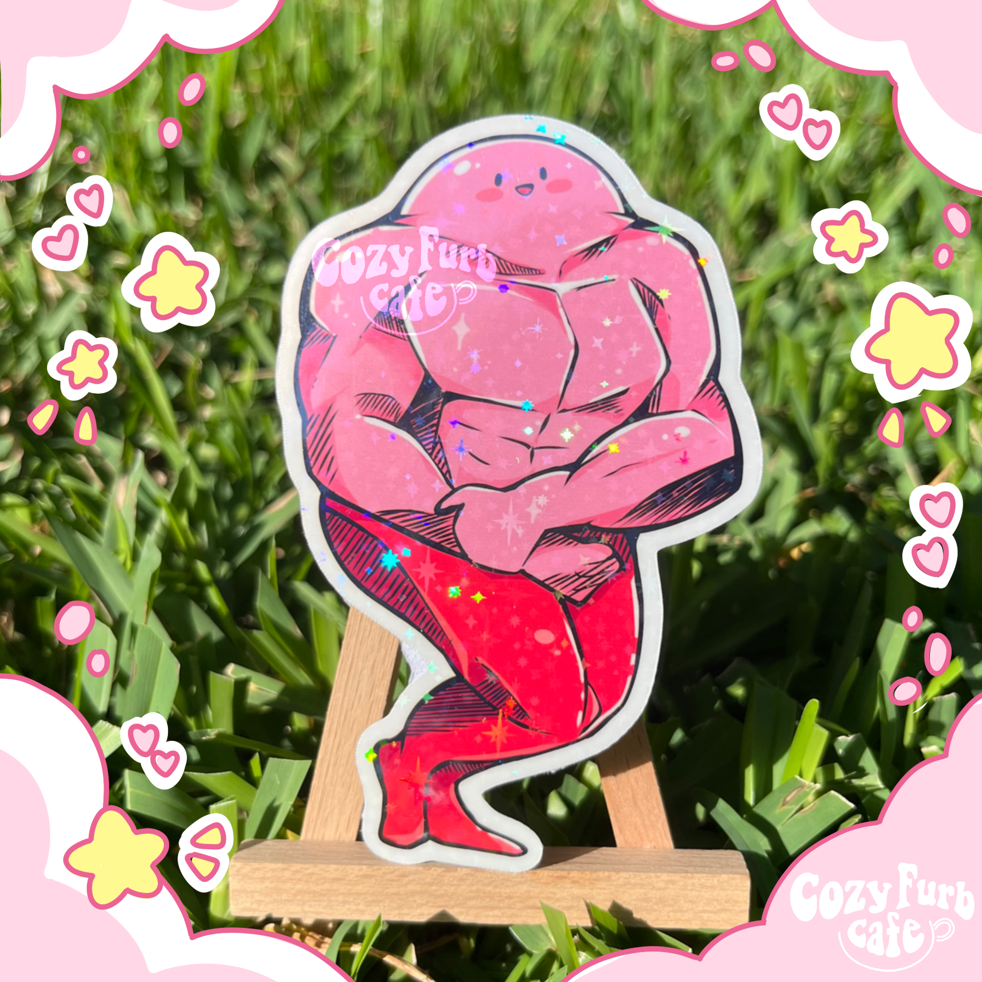 Buff Kirbo Sticker