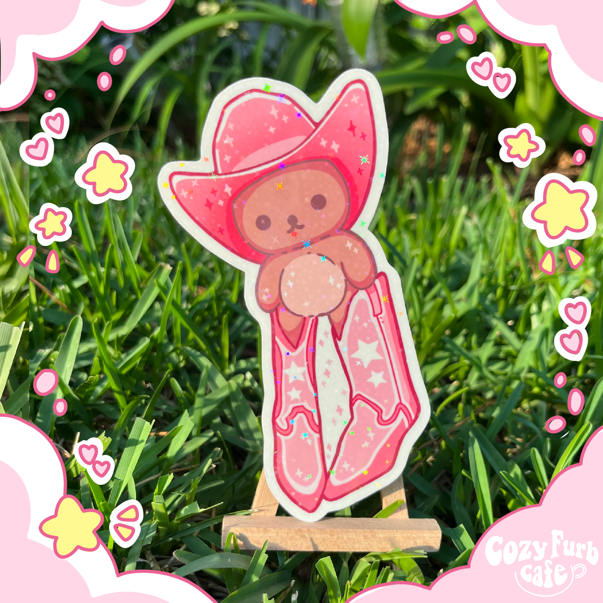 Cowboy Bear Sticker