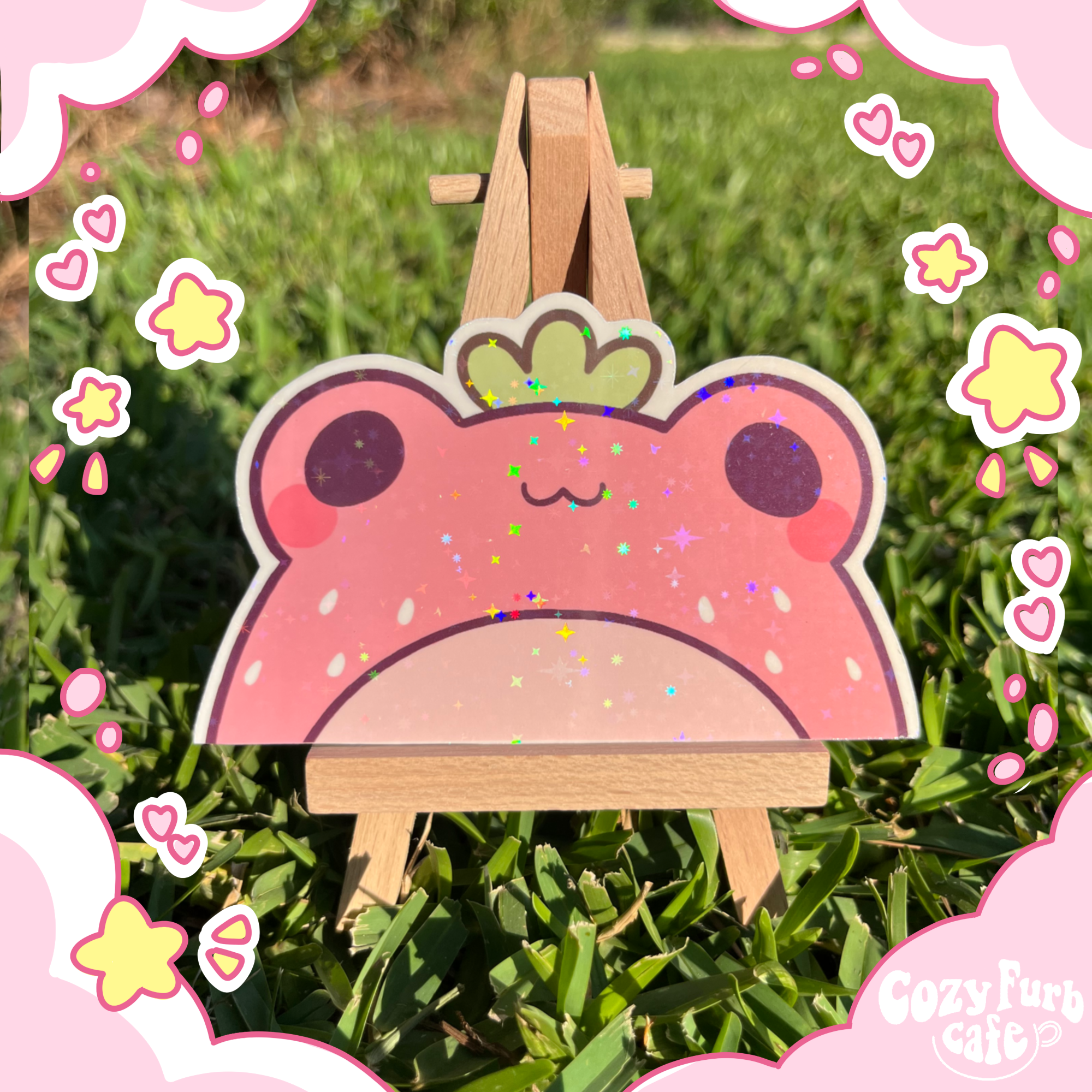 Squishy Strawberry Frog Sticker