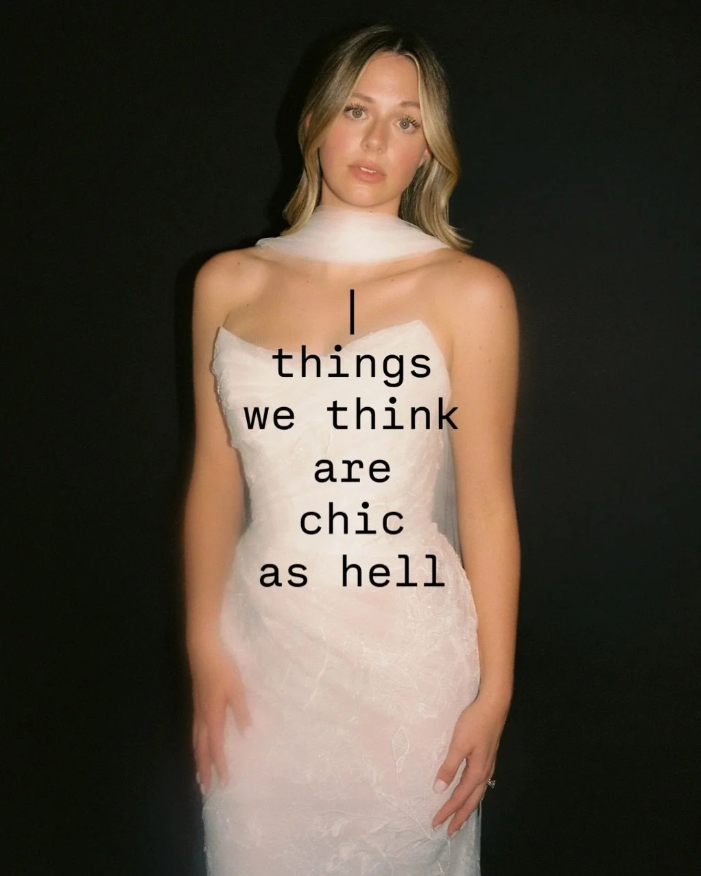 - Luxury ready to wear &mdash; an eco friendly bridal wardrobe.

- Self awareness. Brides unapologetically honoring themselves and their authentic style through their wedding wear choices.

- A small entourage during bridal appointments.

- Kindness,