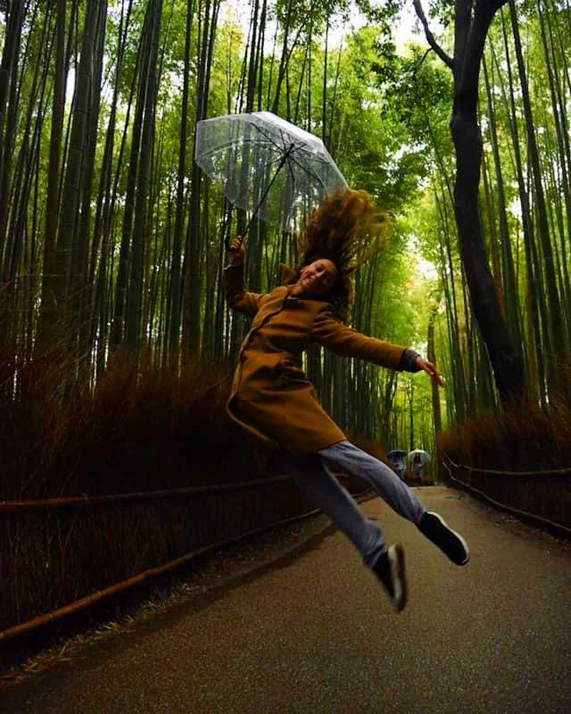 Fly me to the bamboo ๐๐ฝ๐ค๐ฅฐโค๏ธ 
#yesdancer #kyoto #japan #happinessisfree #umbrella #bambooforest #loveroflife #godisgood #countyourblessings #legsfordays #rainysundays #traveltheworldwithme #wandalust