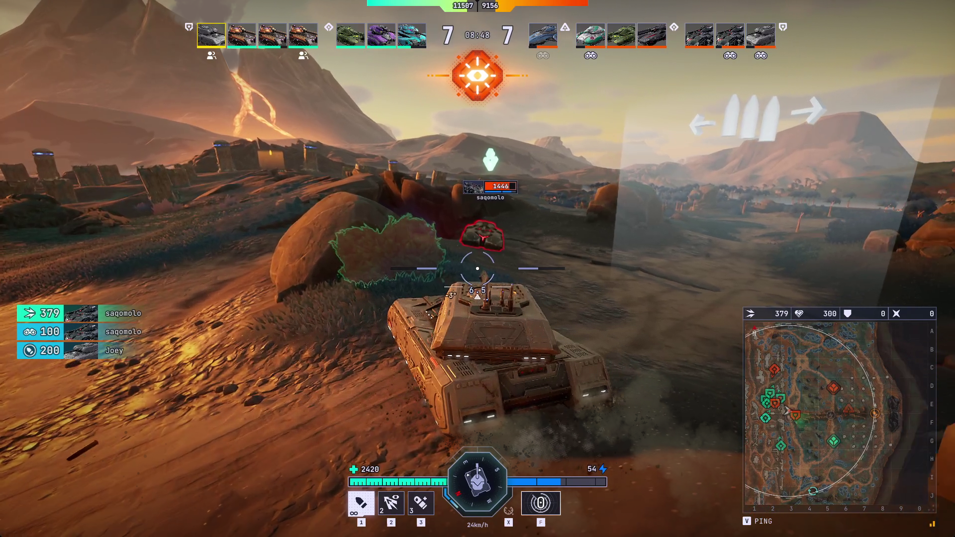Imagem Cena de <strong>PvP</strong> tank shooter <strong>Tyr</strong> 3