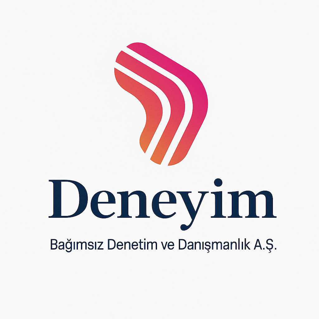 DENEYİM şirketinin logosu, renkli şık bir tasarım ve şirket adı ile bağlısız denetim ve danışmanlık A.Ş. yazısı