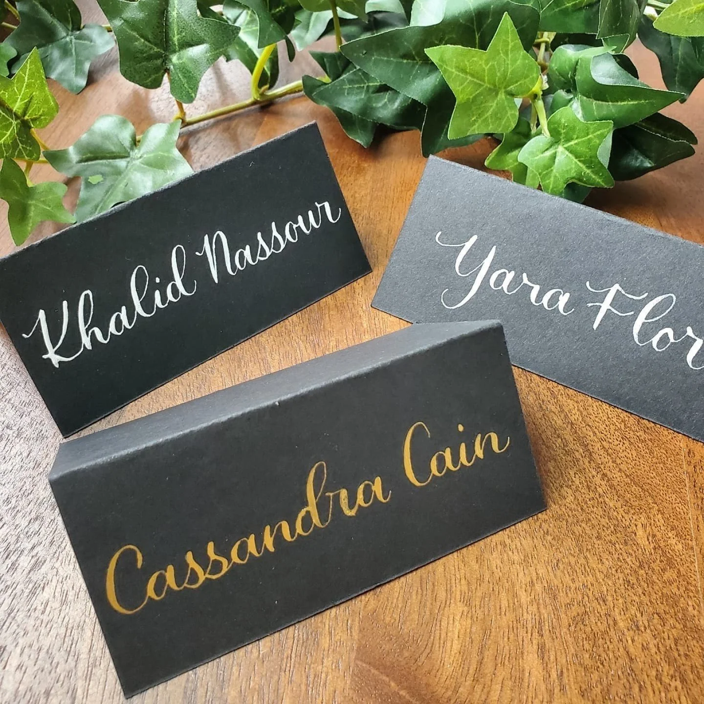 Ok, I could talk about these classy black name card combos, but instead I want to talk quickly about representation. The theme for these names was POC in comics. All of them are incredible strong characters with compelling stories! 

Yara Flor - Wond