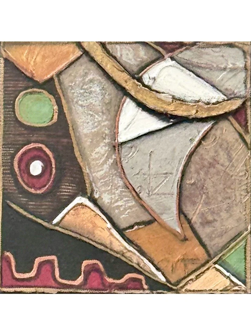4.5x4.5 mounted paper -  "Hook"