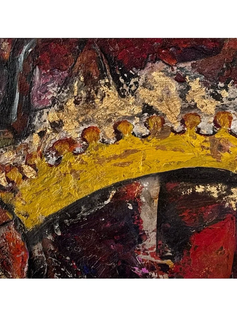 8x8 mounted paper  "King"